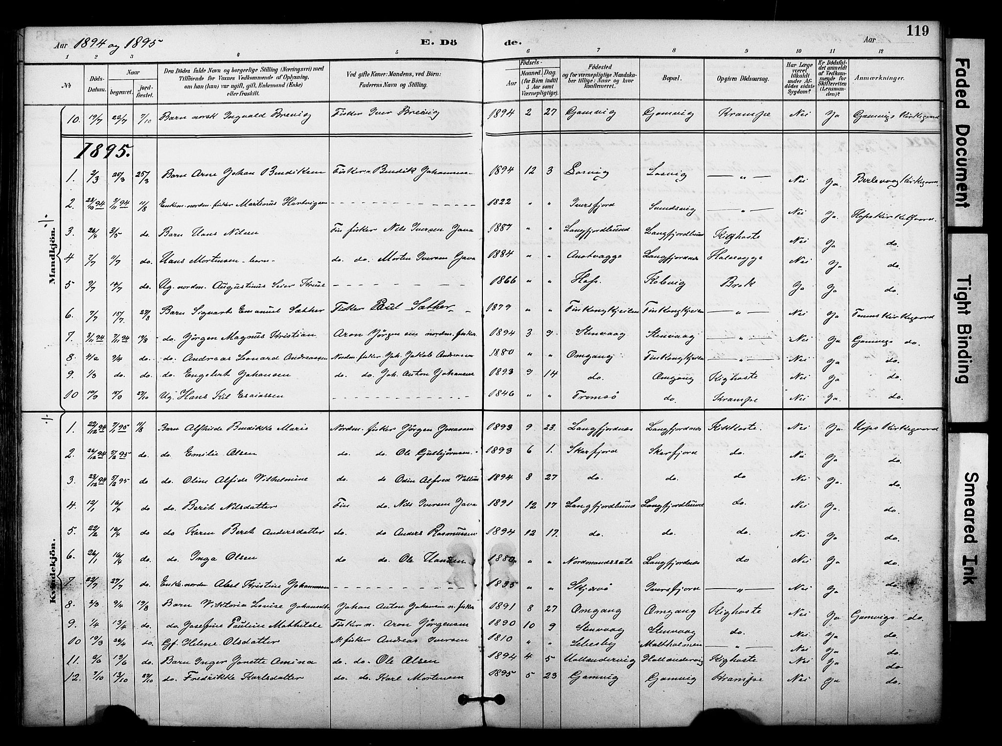 Tana sokneprestkontor, SATØ/S-1334/H/Ha/L0006kirke: Parish register (official) no. 6, 1892-1908, p. 119