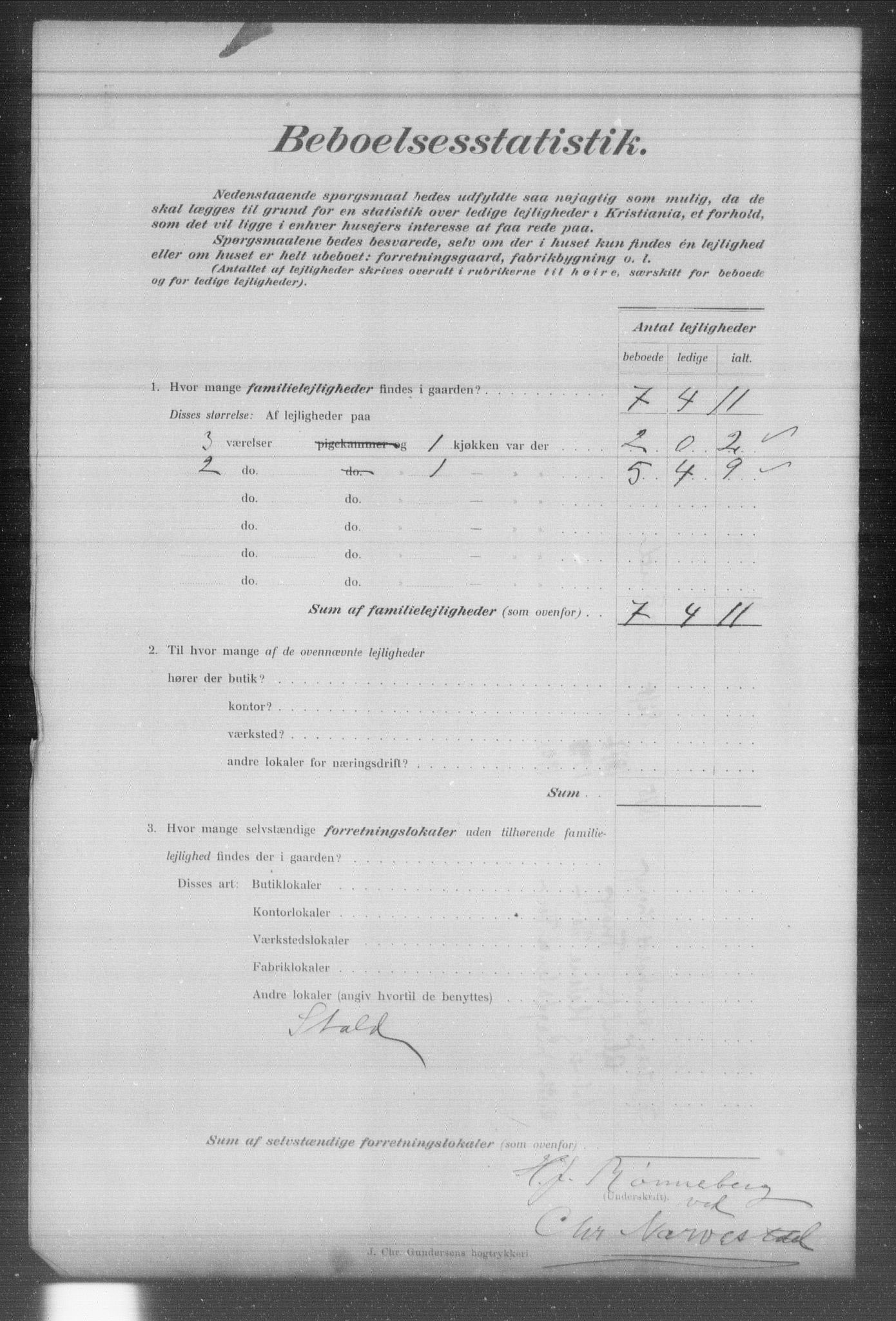 OBA, Municipal Census 1903 for Kristiania, 1903, p. 5205