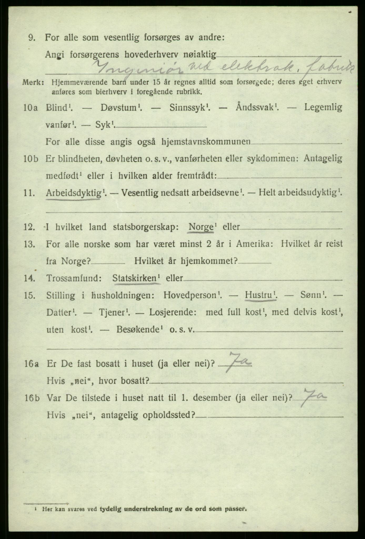 SAB, 1920 census for Askvoll, 1920, p. 2177