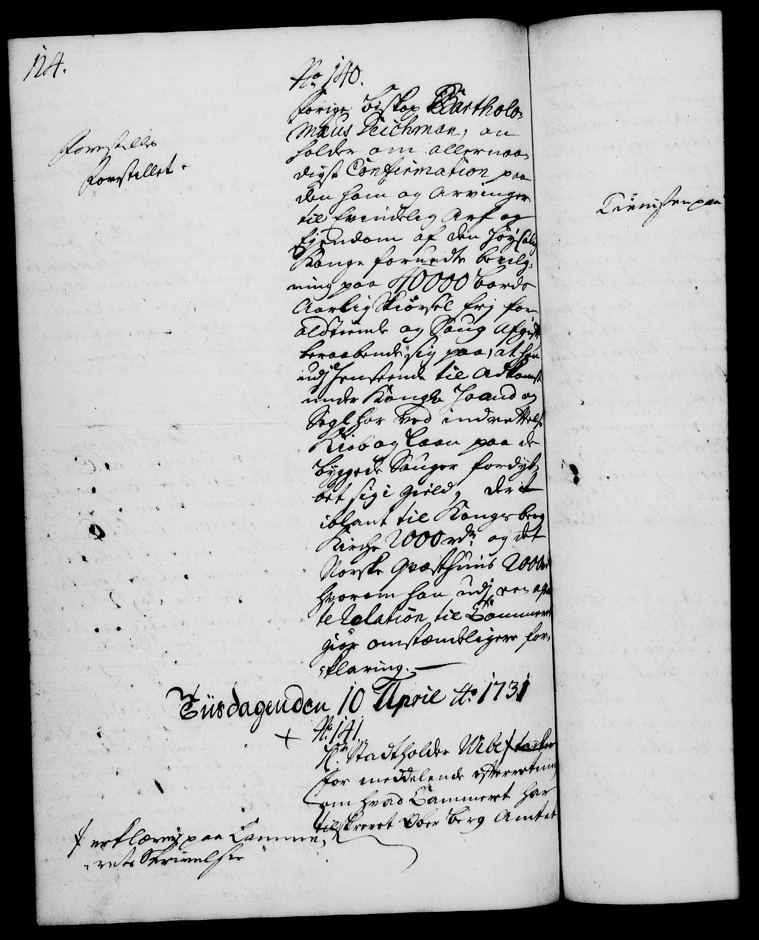 Rentekammeret, Kammerkanselliet, AV/RA-EA-3111/G/Gh/Gha/L0013: Norsk ekstraktmemorialprotokoll (merket RK 53.58), 1731, p. 124