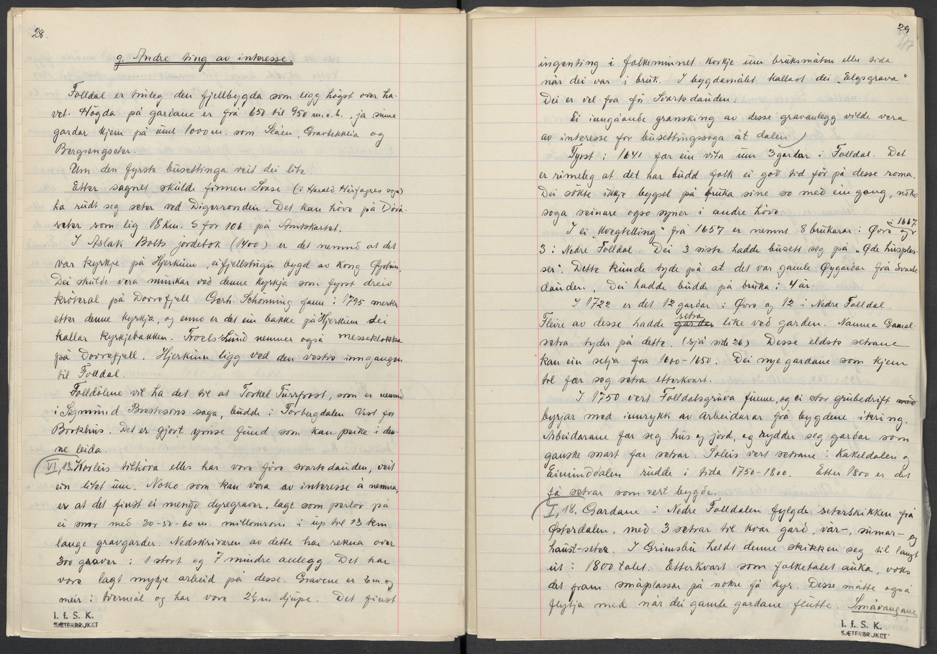 Instituttet for sammenlignende kulturforskning, AV/RA-PA-0424/F/Fc/L0003/0003: Eske B3: / Hedmark (perm VI), 1933-1939, p. 47