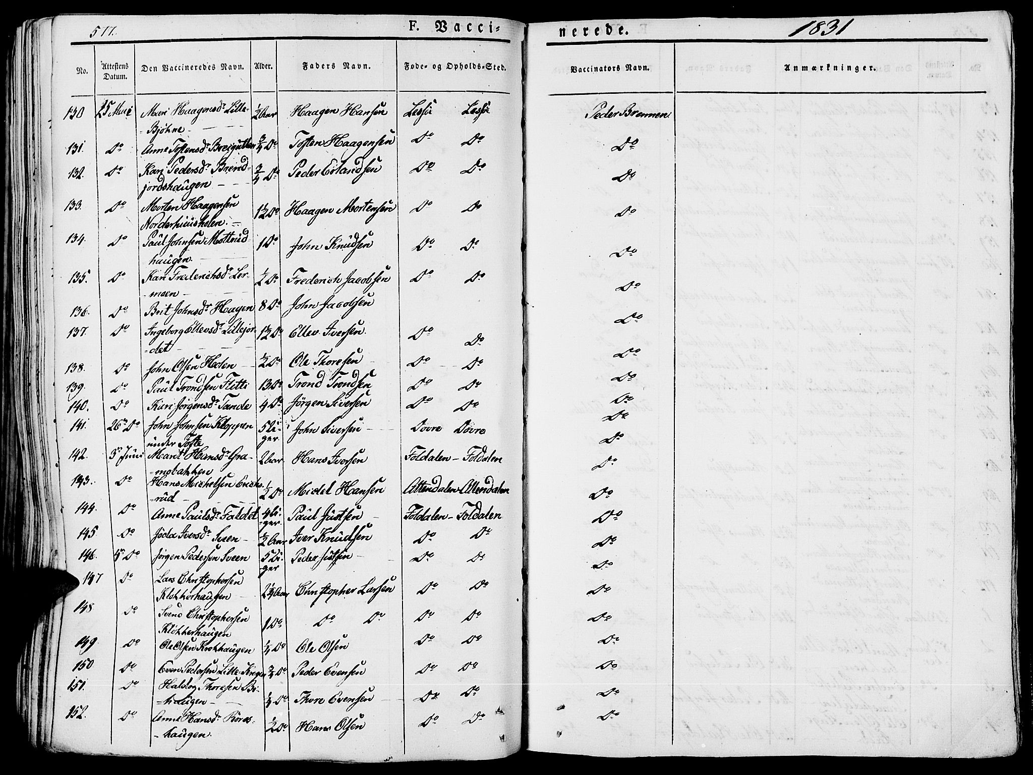 Lesja prestekontor, AV/SAH-PREST-068/H/Ha/Haa/L0005: Parish register (official) no. 5, 1830-1842, p. 577