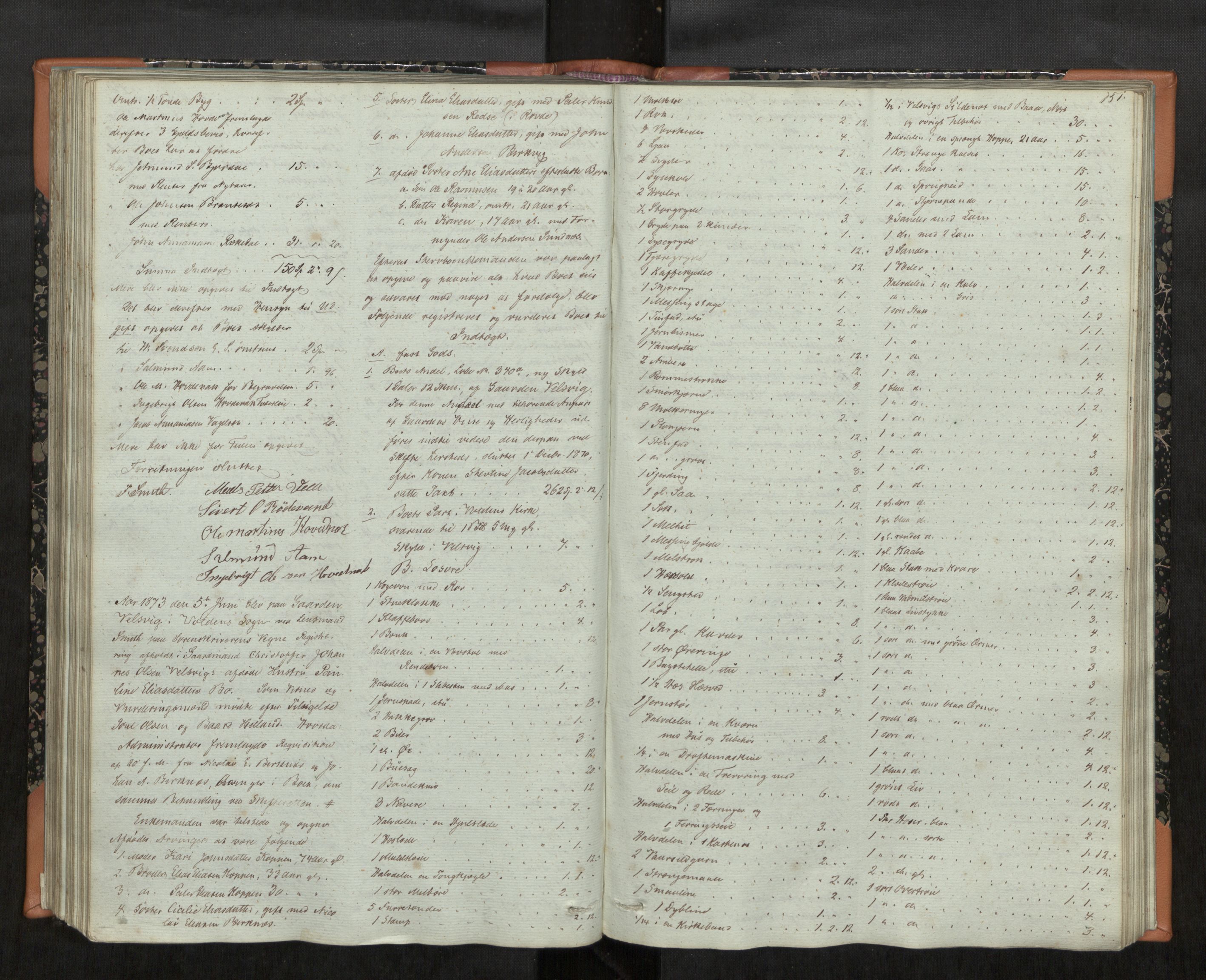 Søre Sunnmøre sorenskriveri, AV/SAT-A-4122/1/3/3C/L0001: Skifteregistreringsprotokollar, 1847-1885, p. 151