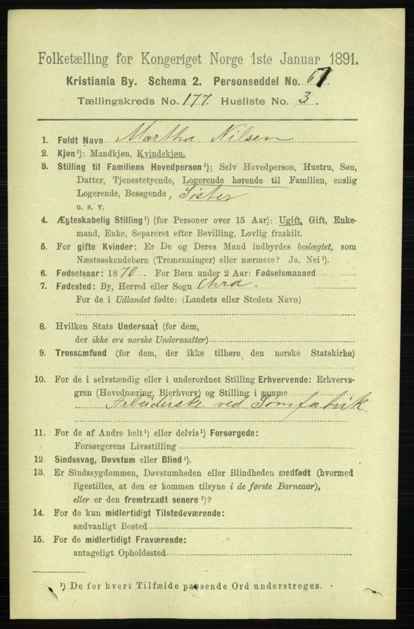 RA, 1891 census for 0301 Kristiania, 1891, p. 106507