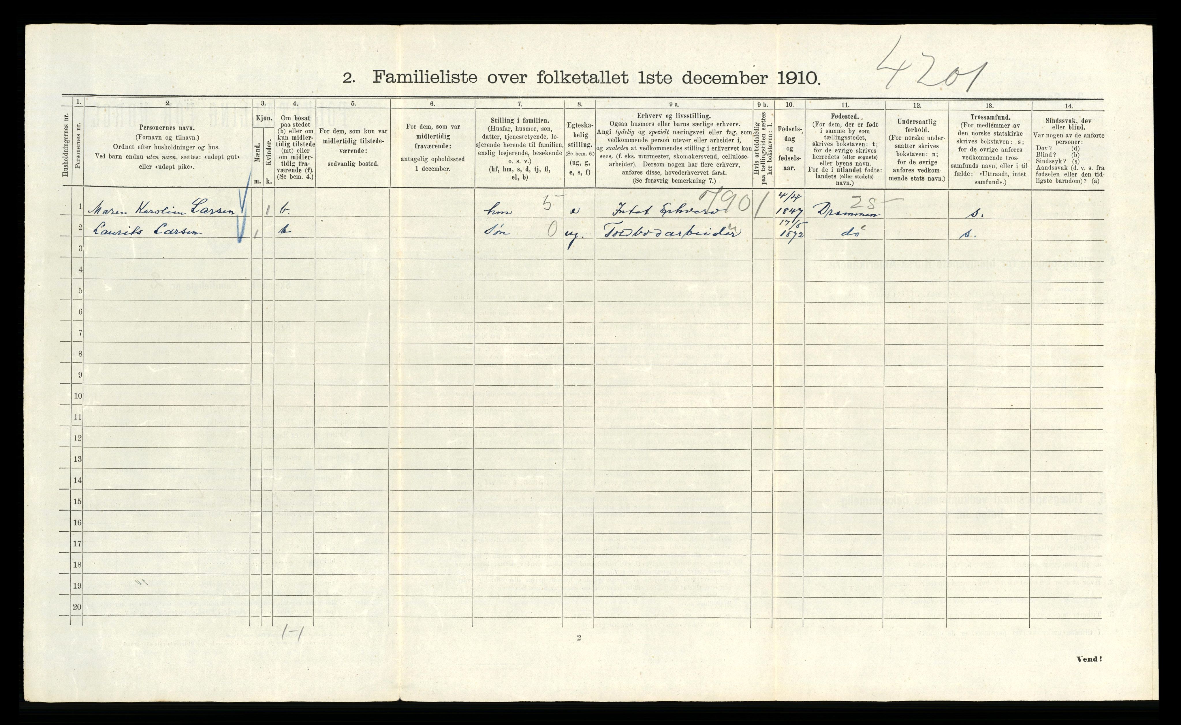 RA, 1910 census for Kristiania, 1910, p. 121100