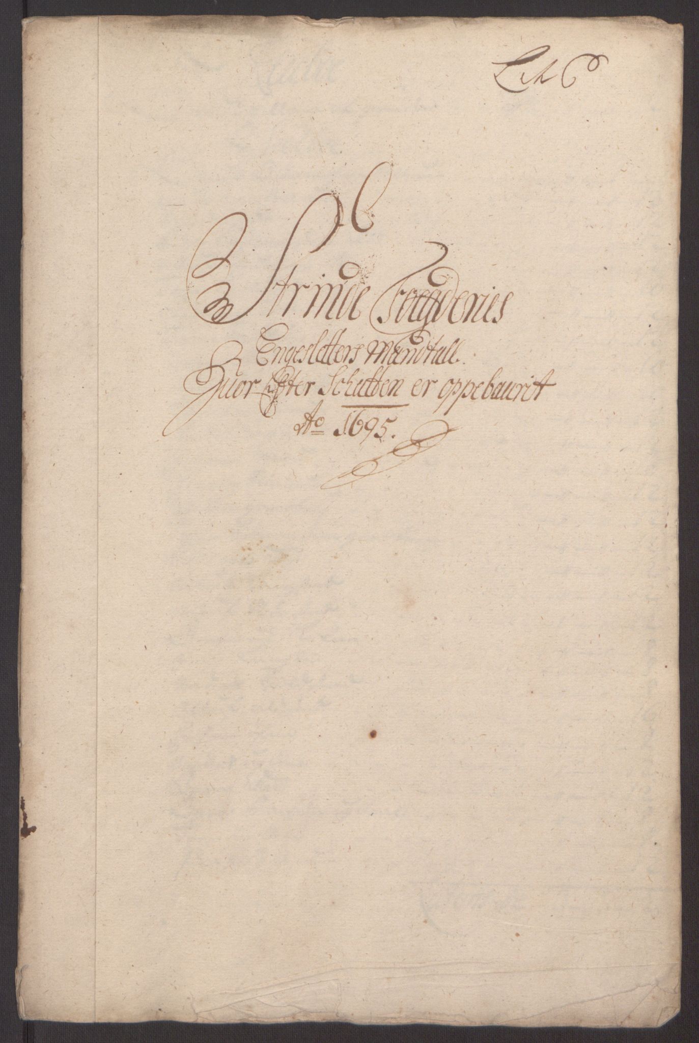 Rentekammeret inntil 1814, Reviderte regnskaper, Fogderegnskap, RA/EA-4092/R61/L4105: Fogderegnskap Strinda og Selbu, 1695, p. 29