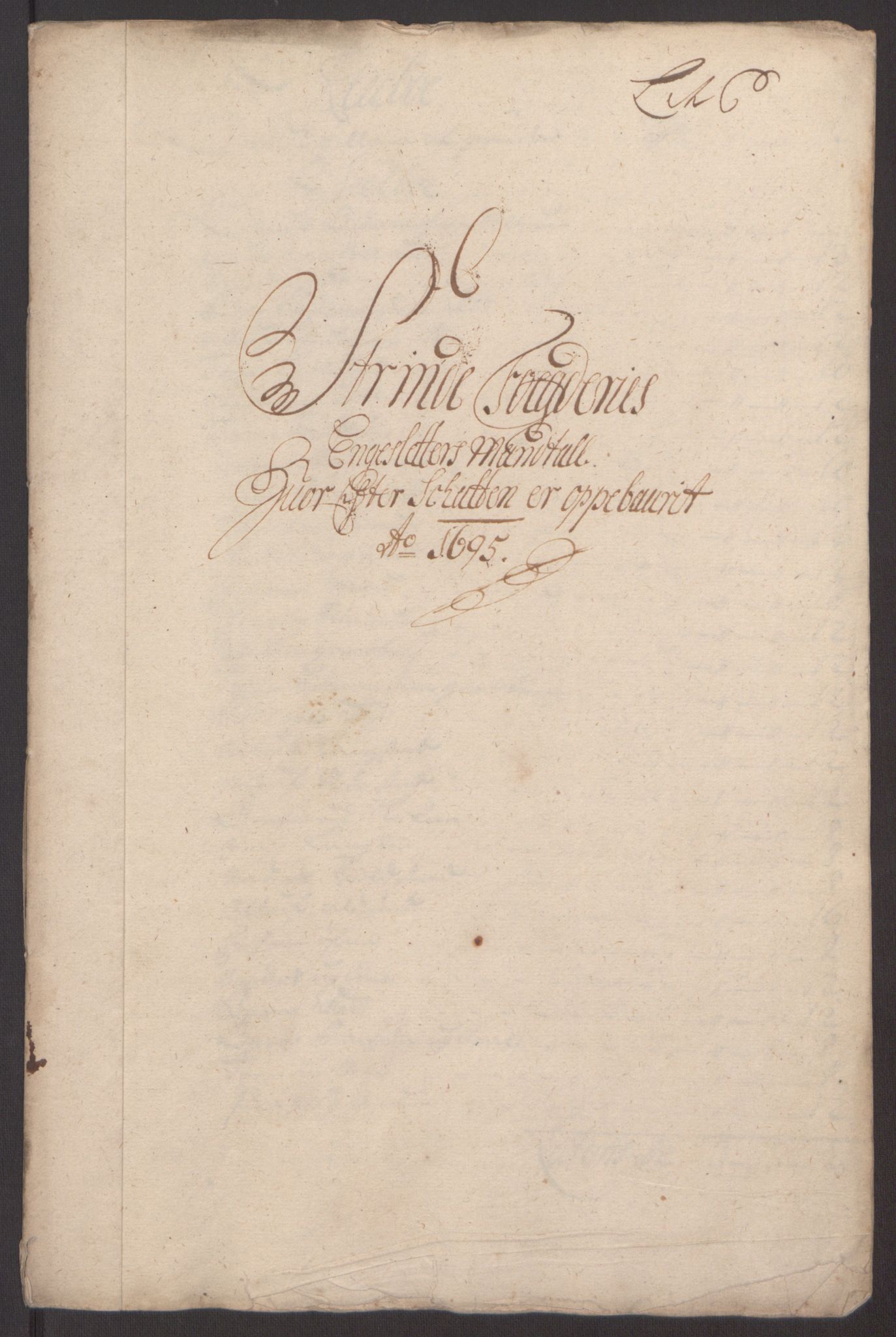 Rentekammeret inntil 1814, Reviderte regnskaper, Fogderegnskap, AV/RA-EA-4092/R61/L4105: Fogderegnskap Strinda og Selbu, 1695, p. 29