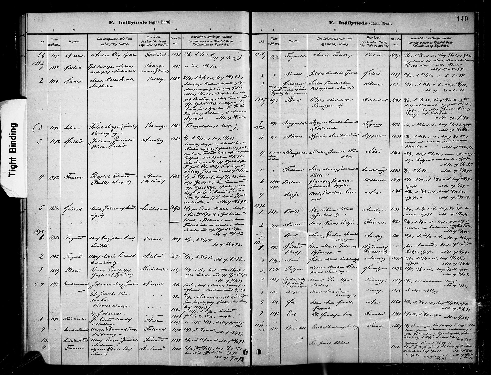 Ministerialprotokoller, klokkerbøker og fødselsregistre - Møre og Romsdal, SAT/A-1454/570/L0832: Parish register (official) no. 570A06, 1885-1900, p. 149