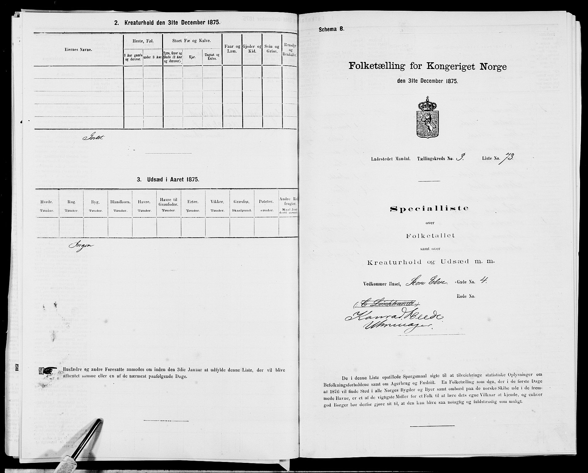 SAK, 1875 census for 1002B Mandal/Mandal, 1875, p. 166