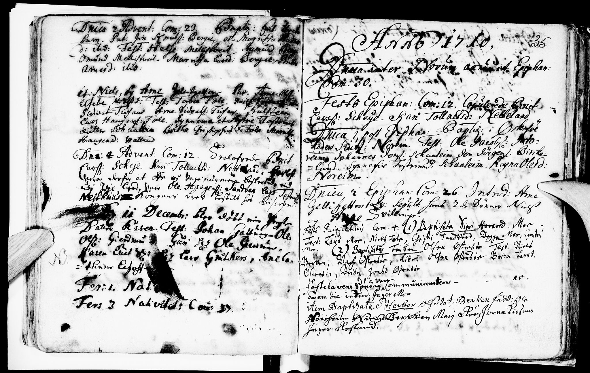 Kvam sokneprestembete, AV/SAB-A-76201/H/Haa: Parish register (official) no. A 2, 1696-1741, p. 35