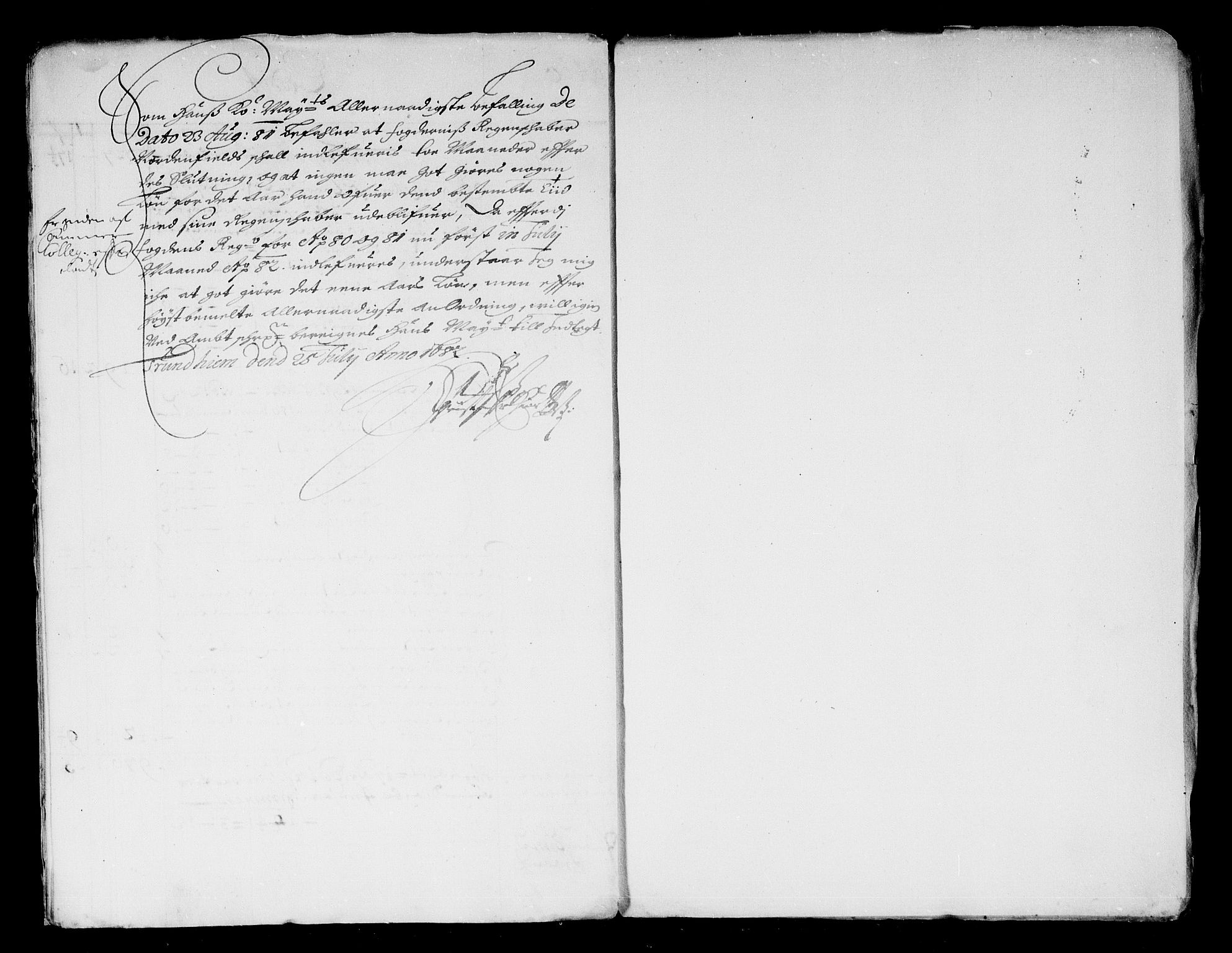 Rentekammeret inntil 1814, Reviderte regnskaper, Stiftamtstueregnskaper, Trondheim stiftamt og Nordland amt, AV/RA-EA-6044/R/Rf/L0063: Trondheim stiftamt, 1681