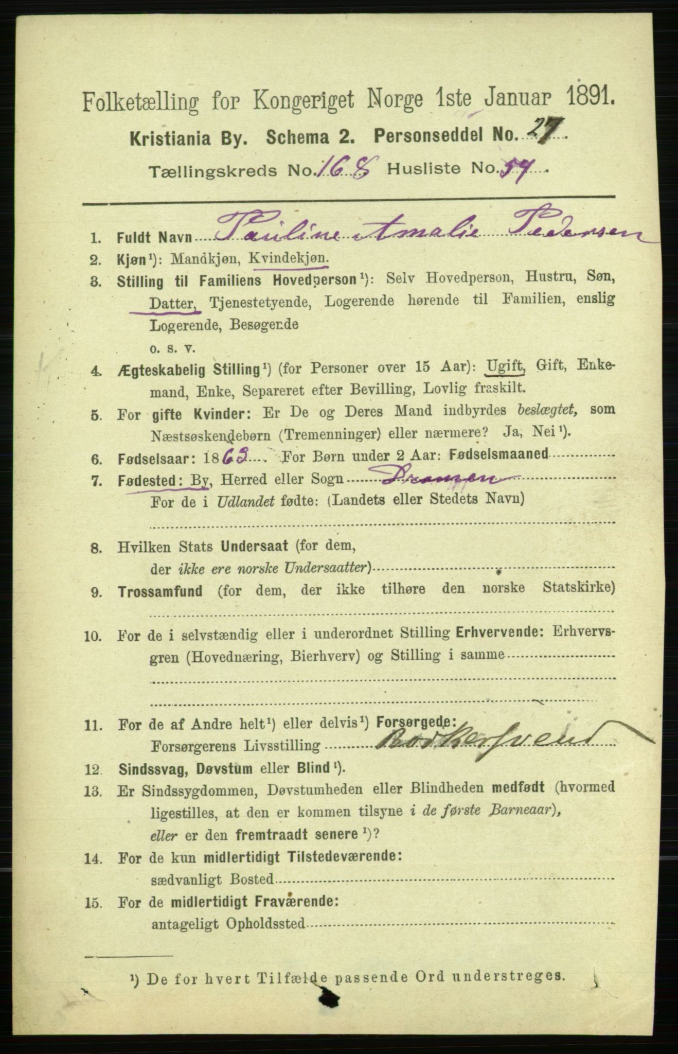 RA, 1891 census for 0301 Kristiania, 1891, p. 98781