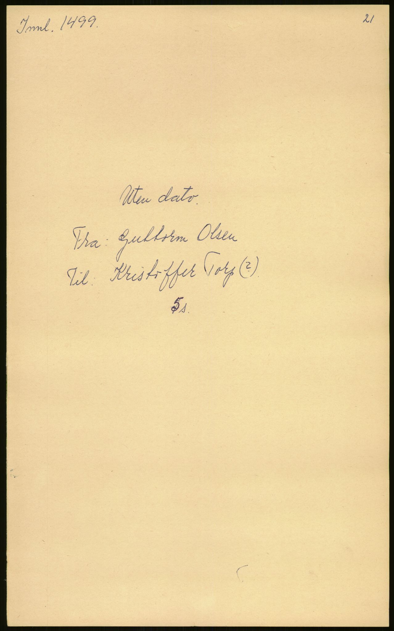 Samlinger til kildeutgivelse, Amerikabrevene, AV/RA-EA-4057/F/L0026: Innlån fra Aust-Agder: Aust-Agder-Arkivet - Erickson, 1838-1914, p. 283