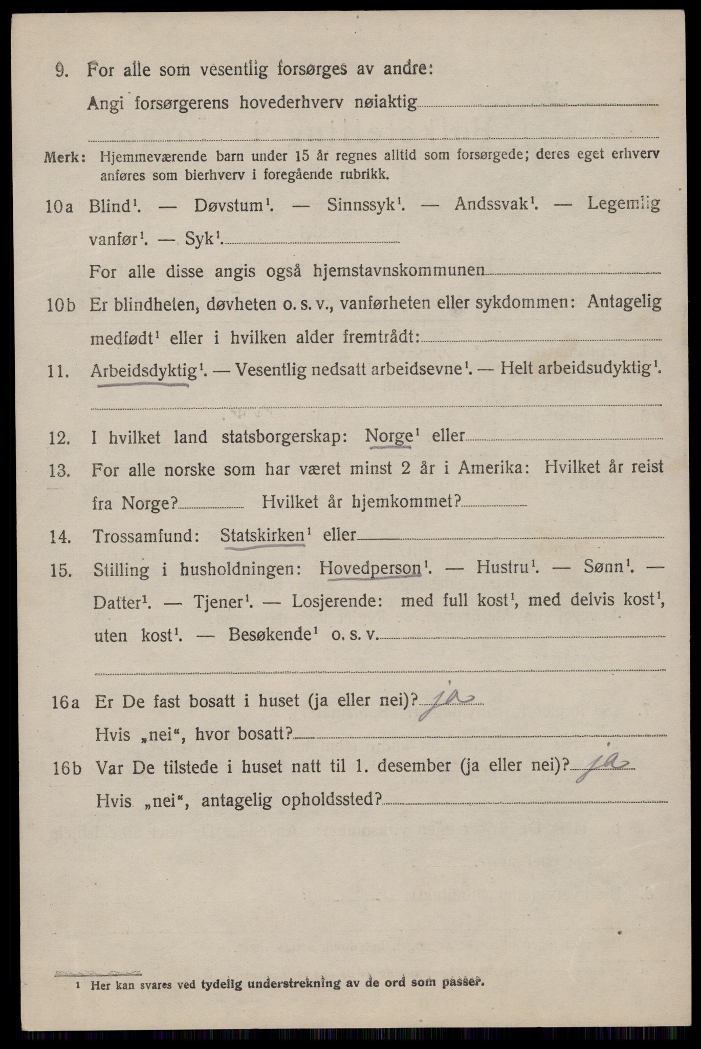 SAST, 1920 census for Sokndal, 1920, p. 1708