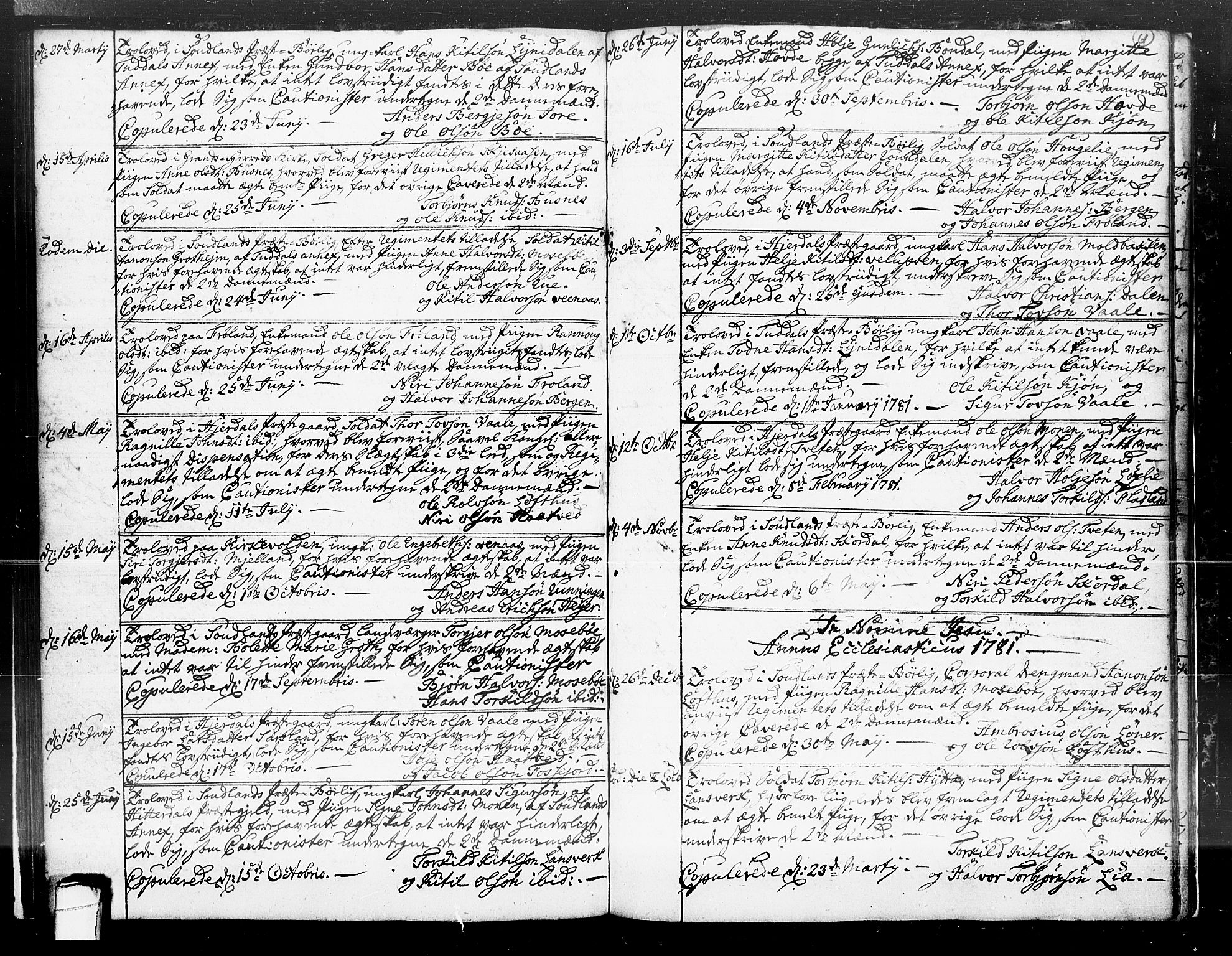 Hjartdal kirkebøker, SAKO/A-270/F/Fa/L0004: Parish register (official) no. I 4, 1727-1795, p. 61