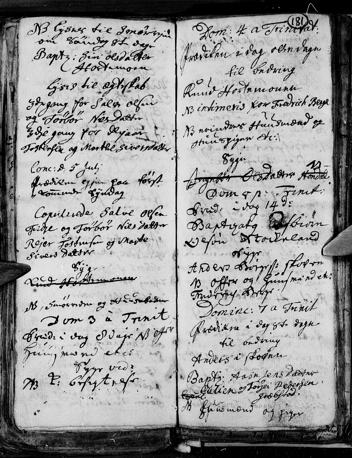 Søgne sokneprestkontor, SAK/1111-0037/F/Fa/Faa/L0001: Parish register (official) no. A 1, 1716-1740, p. 181