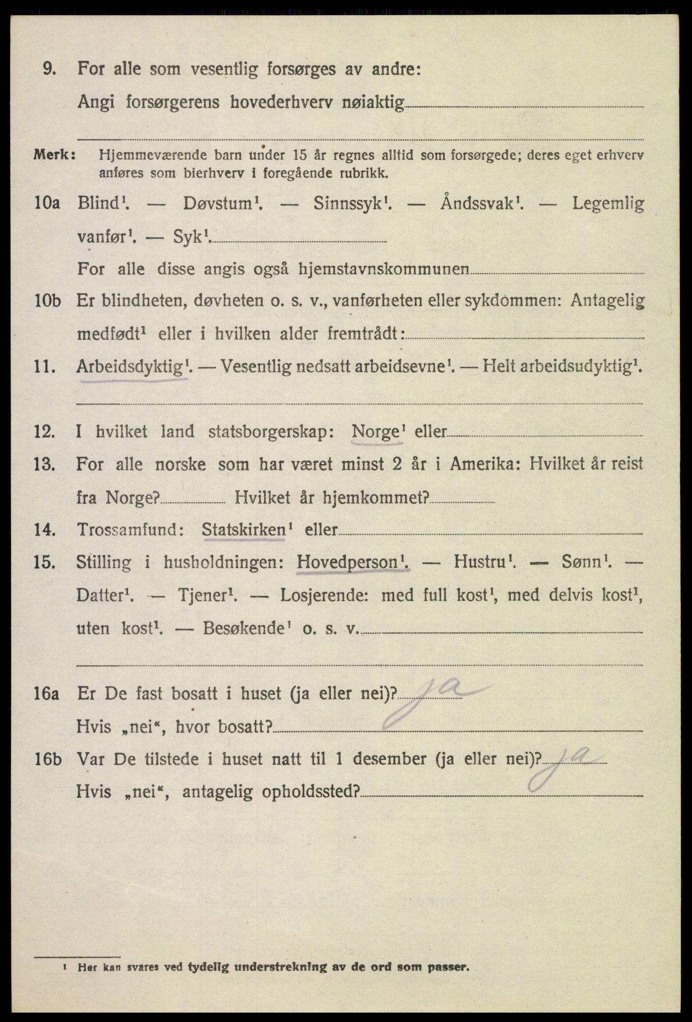 SAH, 1920 census for Stange, 1920, p. 10596