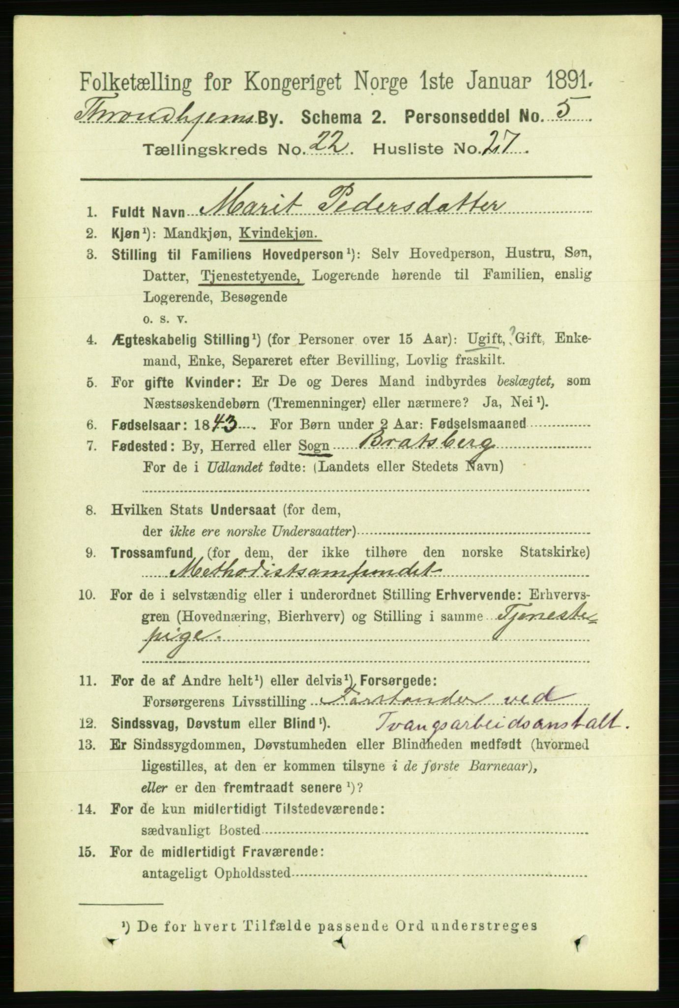 RA, 1891 census for 1601 Trondheim, 1891, p. 16838