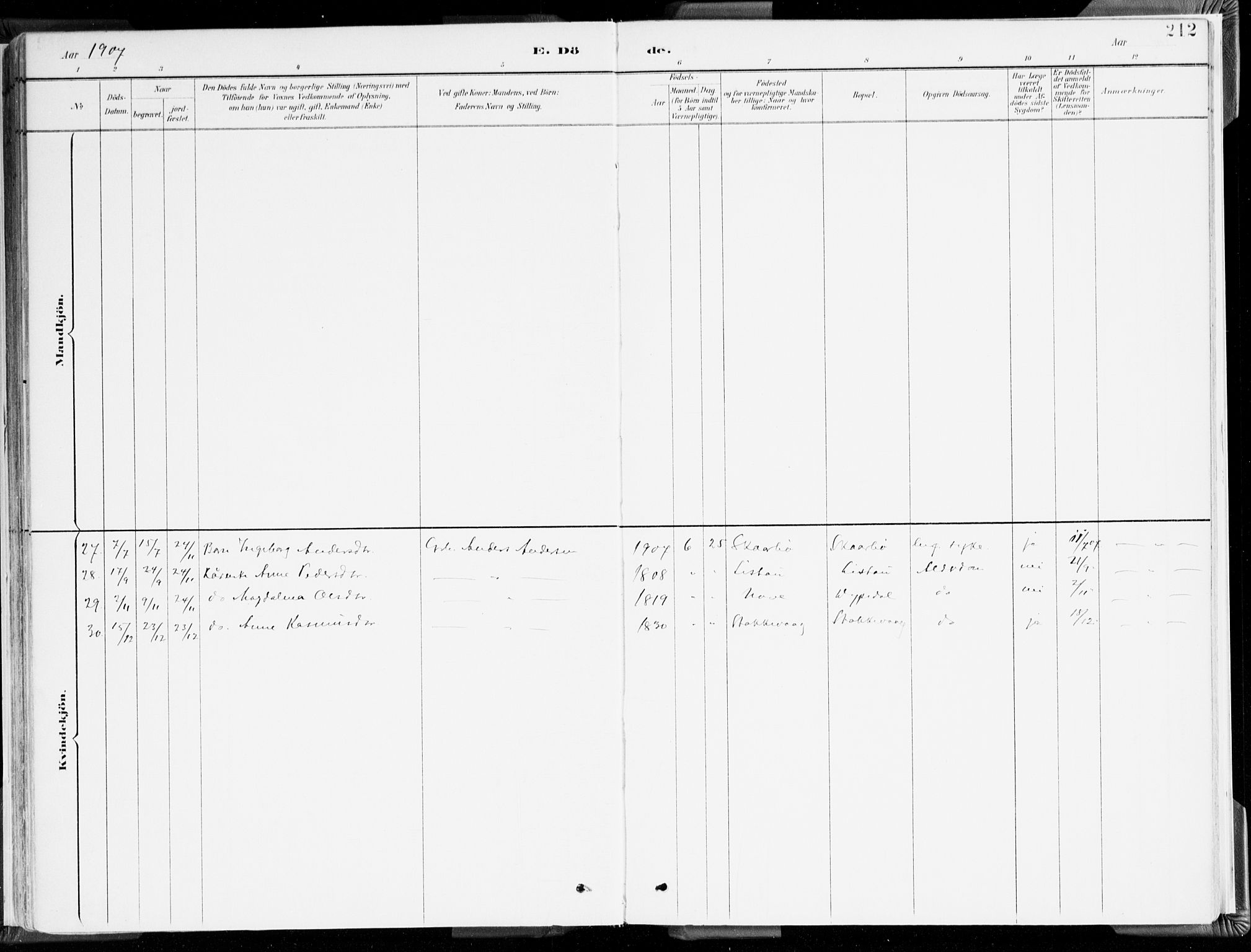 Selje sokneprestembete, AV/SAB-A-99938/H/Ha/Haa/Haab: Parish register (official) no. B 2, 1891-1907, p. 212