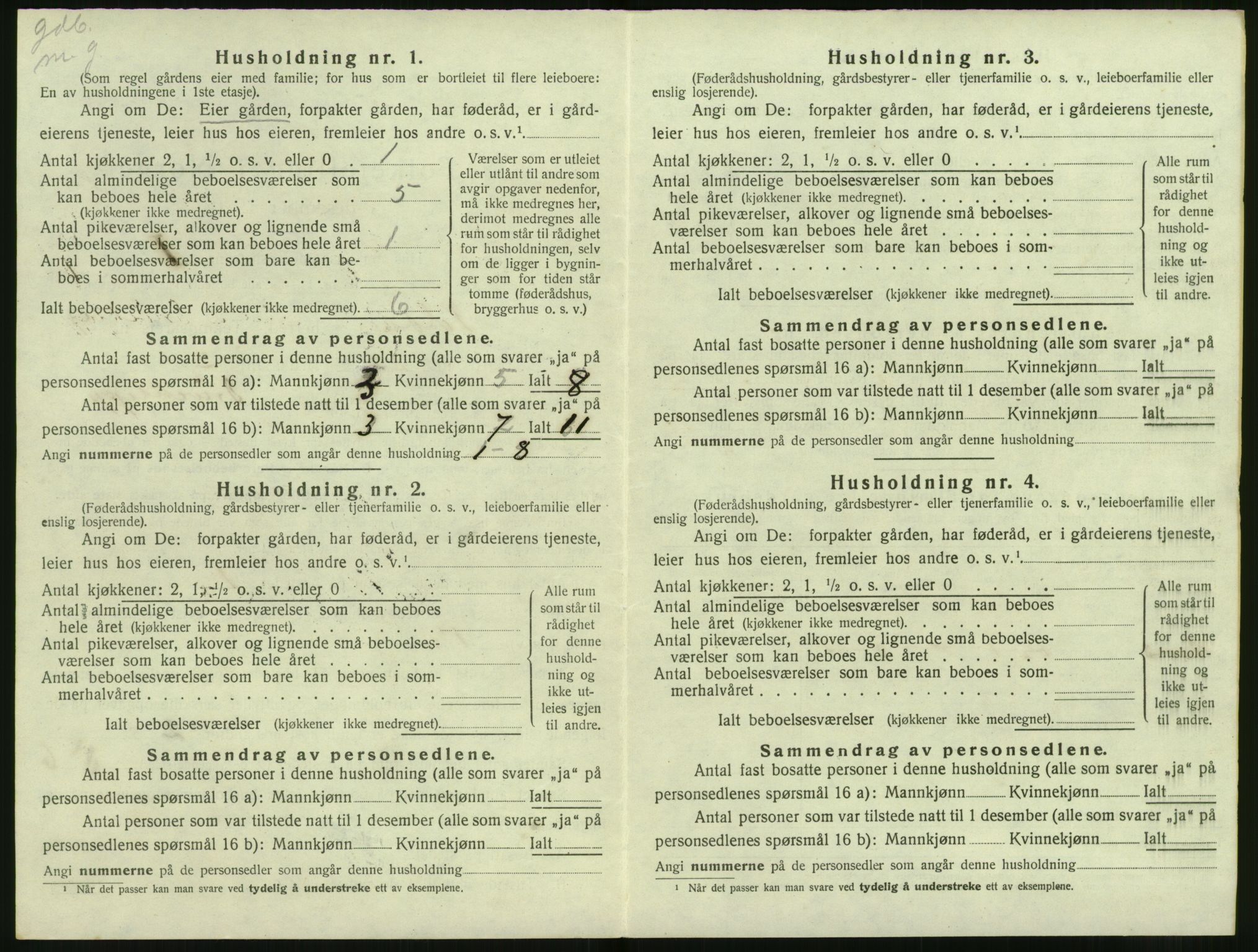 SAT, 1920 census for Volda, 1920, p. 769