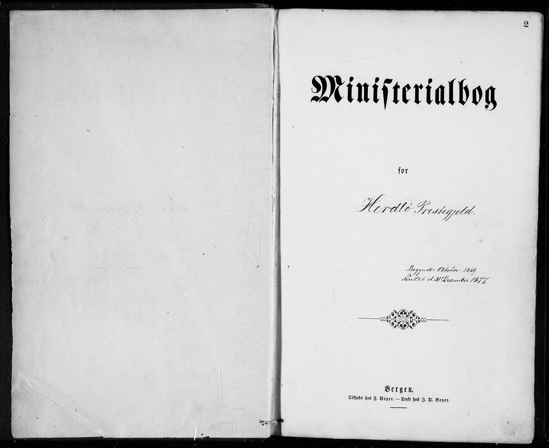 Herdla Sokneprestembete, AV/SAB-A-75701/H/Haa: Parish register (official) no. A 2, 1869-1877, p. 2