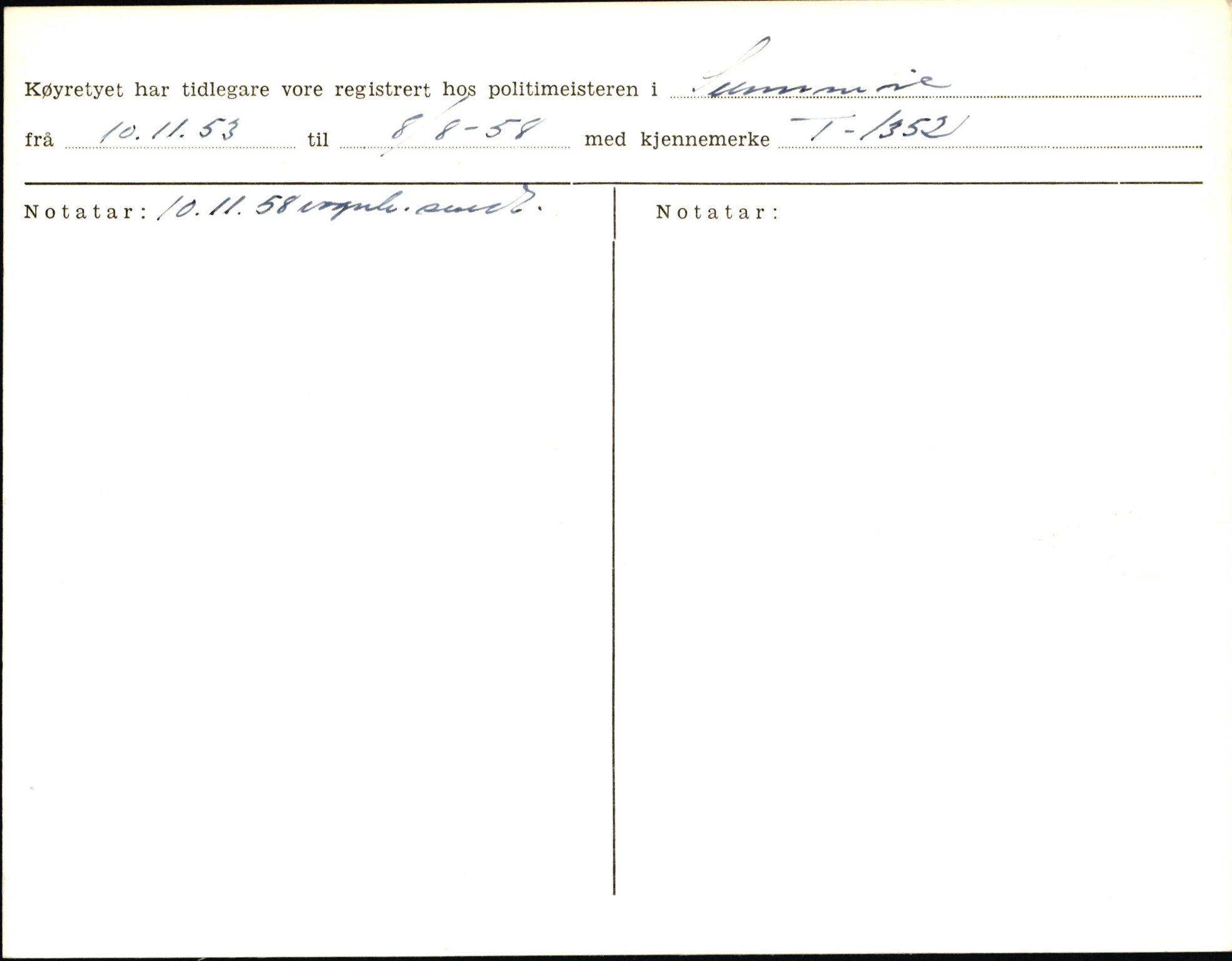 Statens vegvesen, Sogn og Fjordane vegkontor, AV/SAB-A-5301/4/F/L0006: Registerkort utmeldte Fjordane S8300-9500, 1930-1961, p. 149