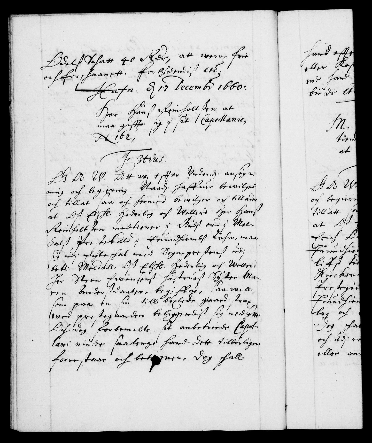 Danske Kanselli 1572-1799, AV/RA-EA-3023/F/Fc/Fca/Fcaa/L0010: Norske registre (mikrofilm), 1660-1670, p. 25b