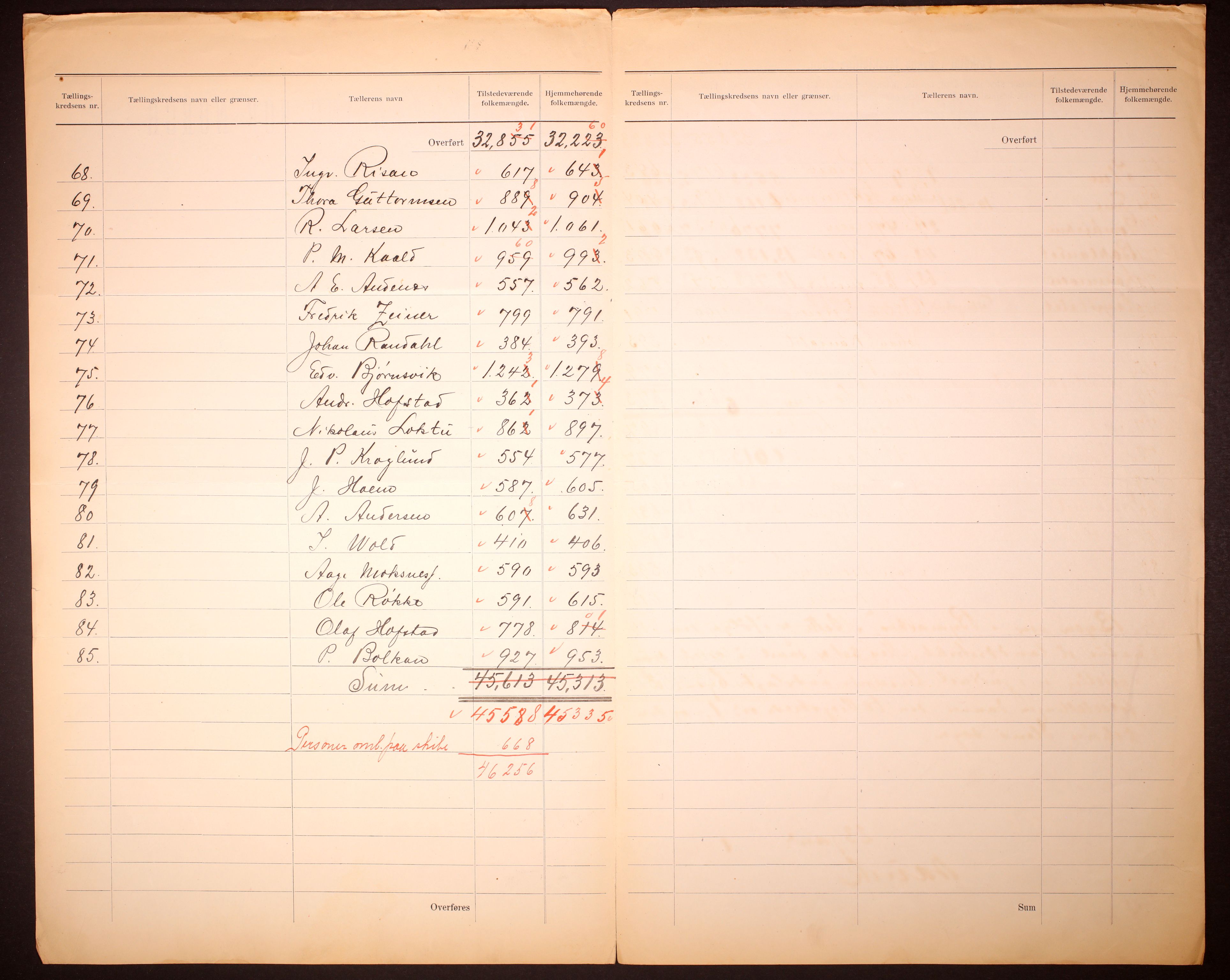 RA, 1910 census for Trondheim, 1910, p. 4