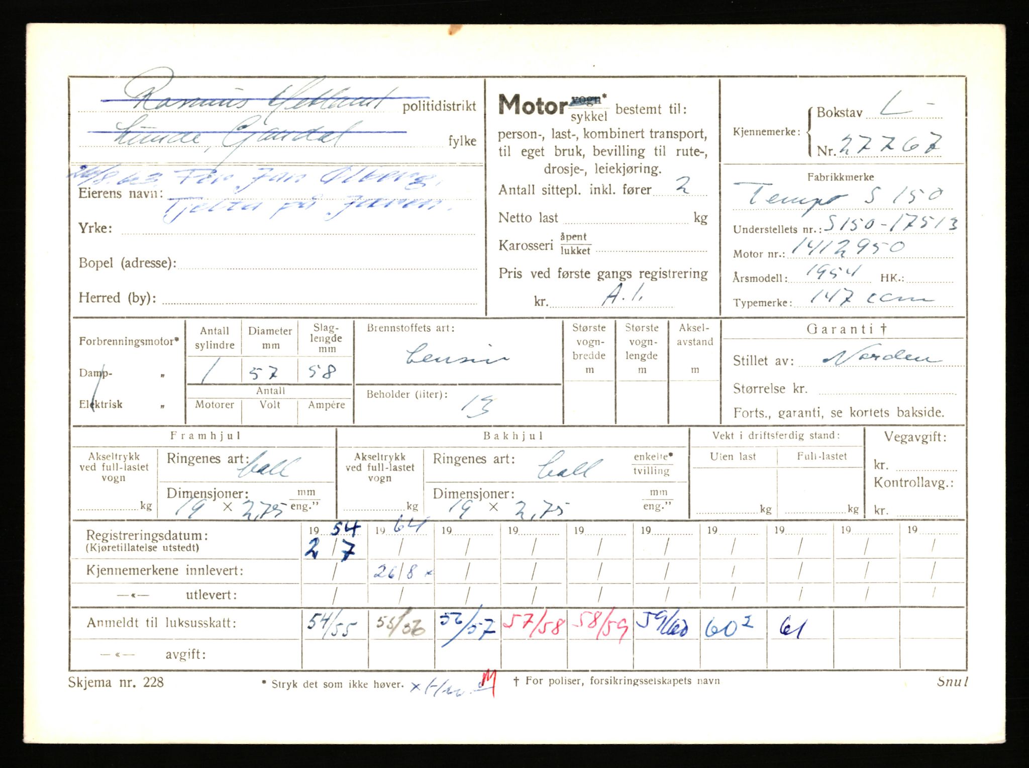 Stavanger trafikkstasjon, AV/SAST-A-101942/0/F/L0045: L-27000 - L-27799, 1930-1971, p. 2131