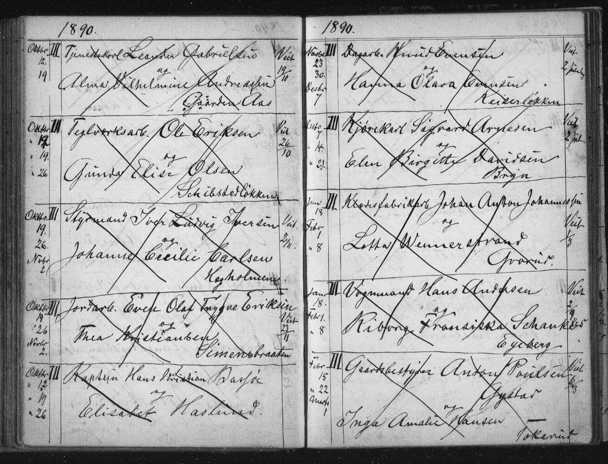 Østre Aker prestekontor Kirkebøker, AV/SAO-A-10840/H/Ha/L0005: Banns register no. I 5, 1879-1899