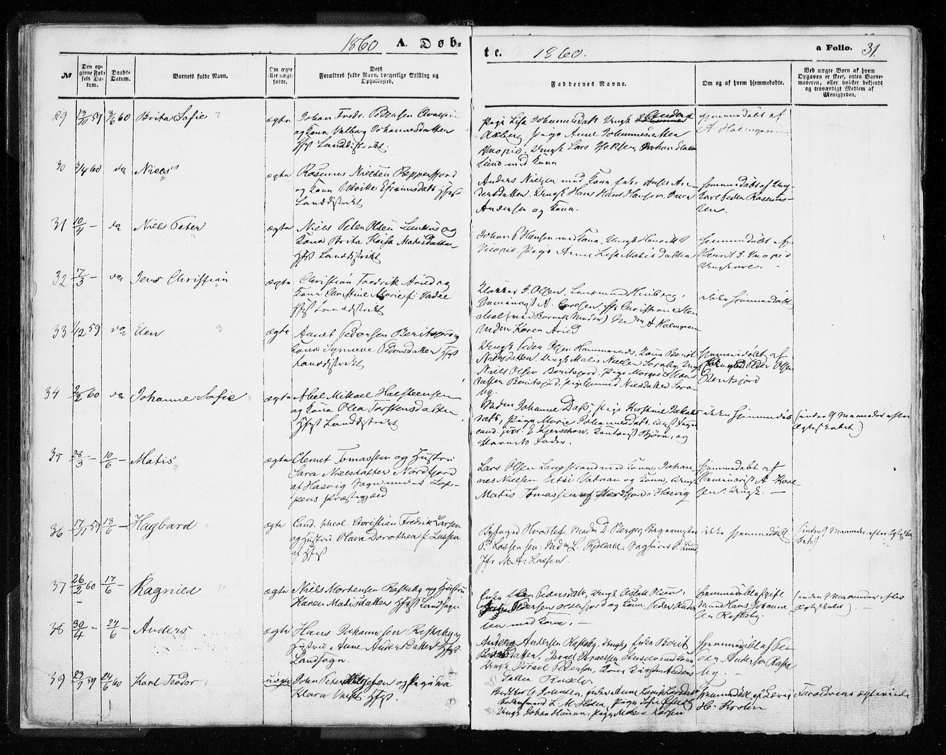 Hammerfest sokneprestkontor, AV/SATØ-S-1347/H/Ha/L0005.kirke: Parish register (official) no. 5, 1857-1869, p. 31