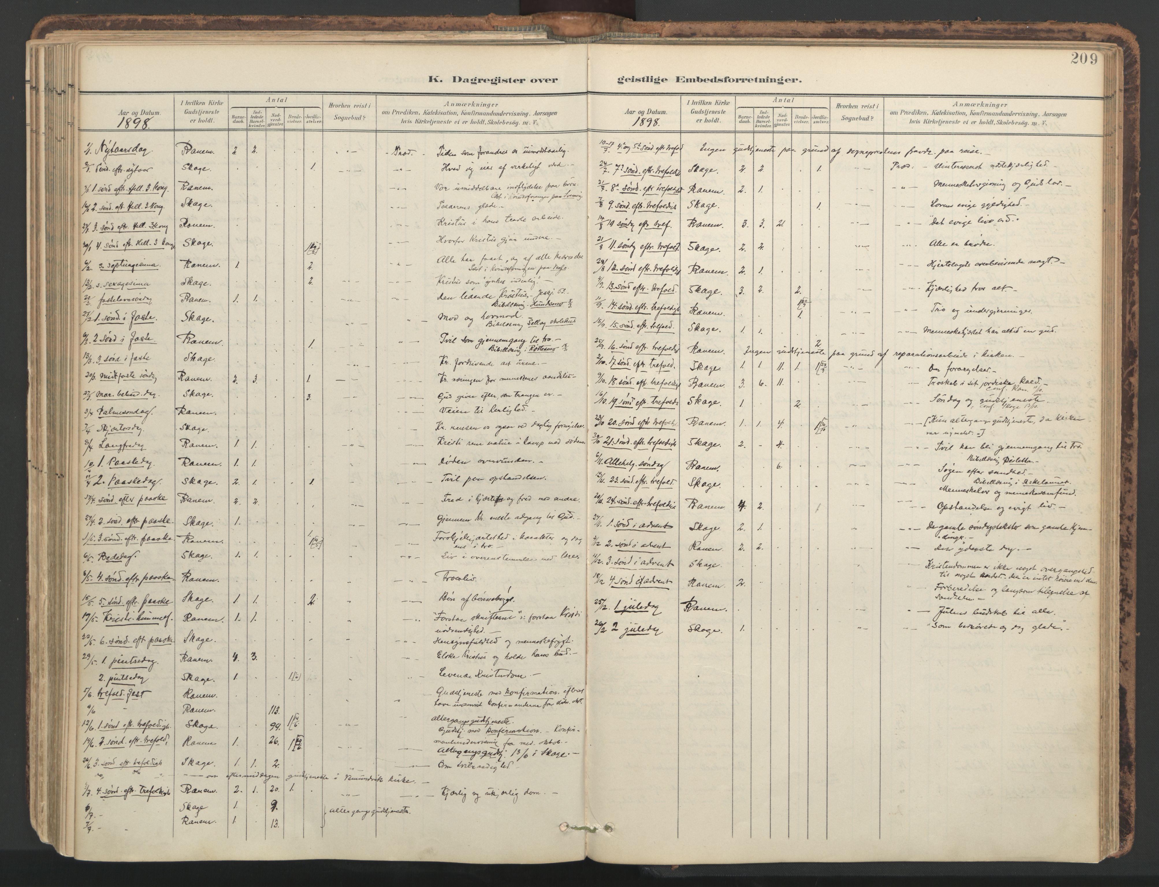 Ministerialprotokoller, klokkerbøker og fødselsregistre - Nord-Trøndelag, AV/SAT-A-1458/764/L0556: Parish register (official) no. 764A11, 1897-1924, p. 209