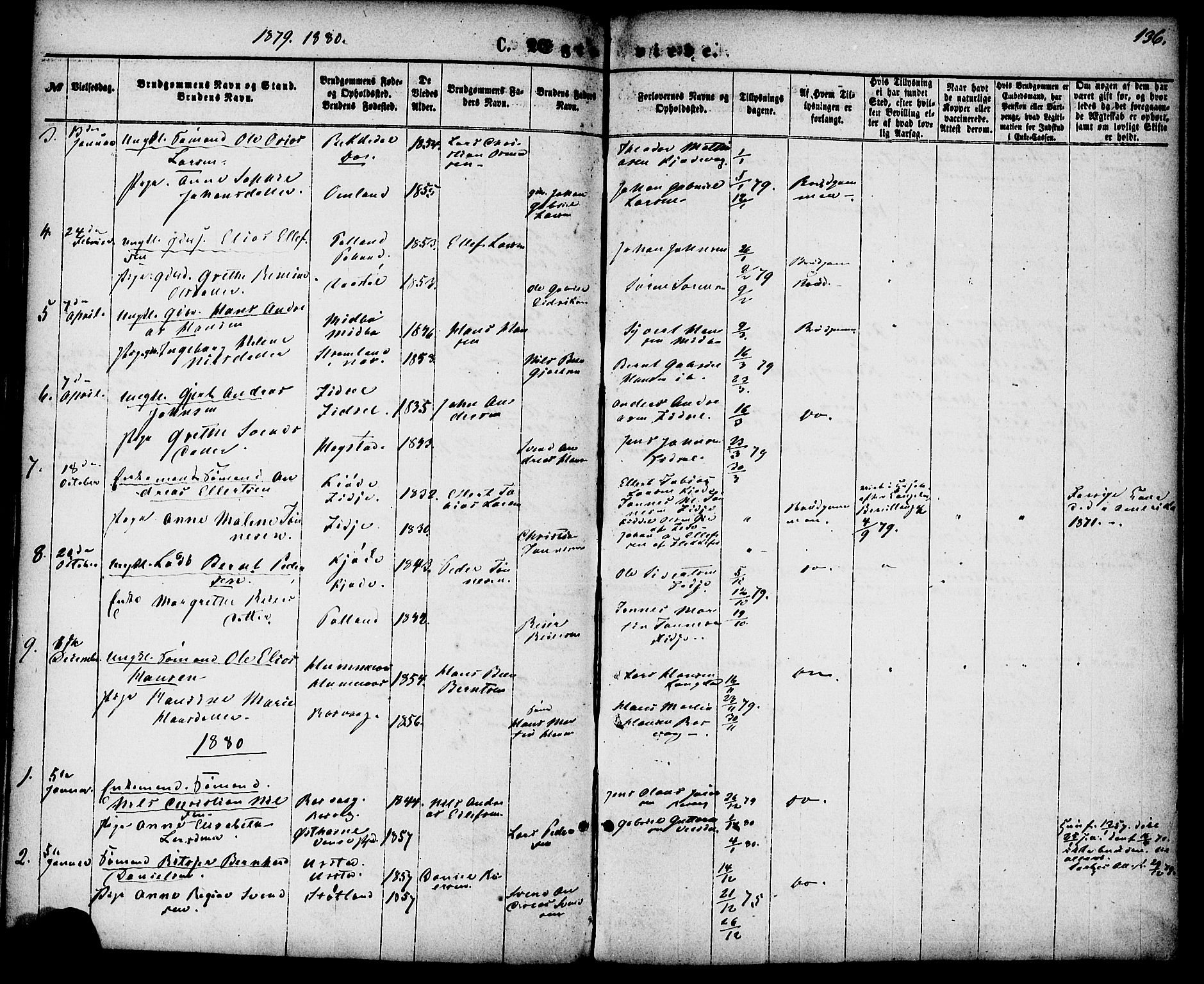 Flekkefjord sokneprestkontor, AV/SAK-1111-0012/F/Fa/Fab/L0005: Parish register (official) no. A 5, 1870-1886, p. 136