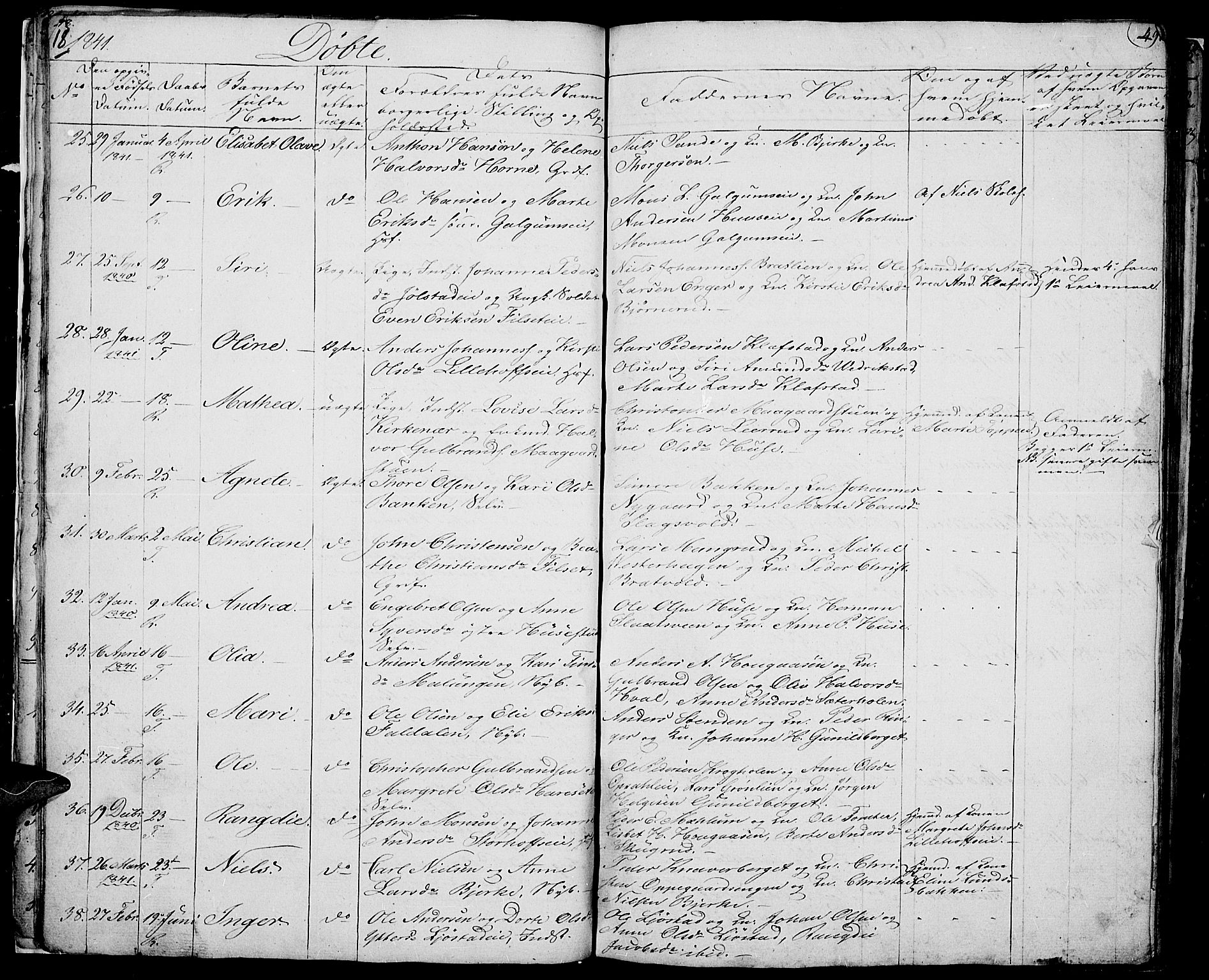 Romedal prestekontor, SAH/PREST-004/L/L0008: Parish register (copy) no. 8, 1837-1844, p. 18