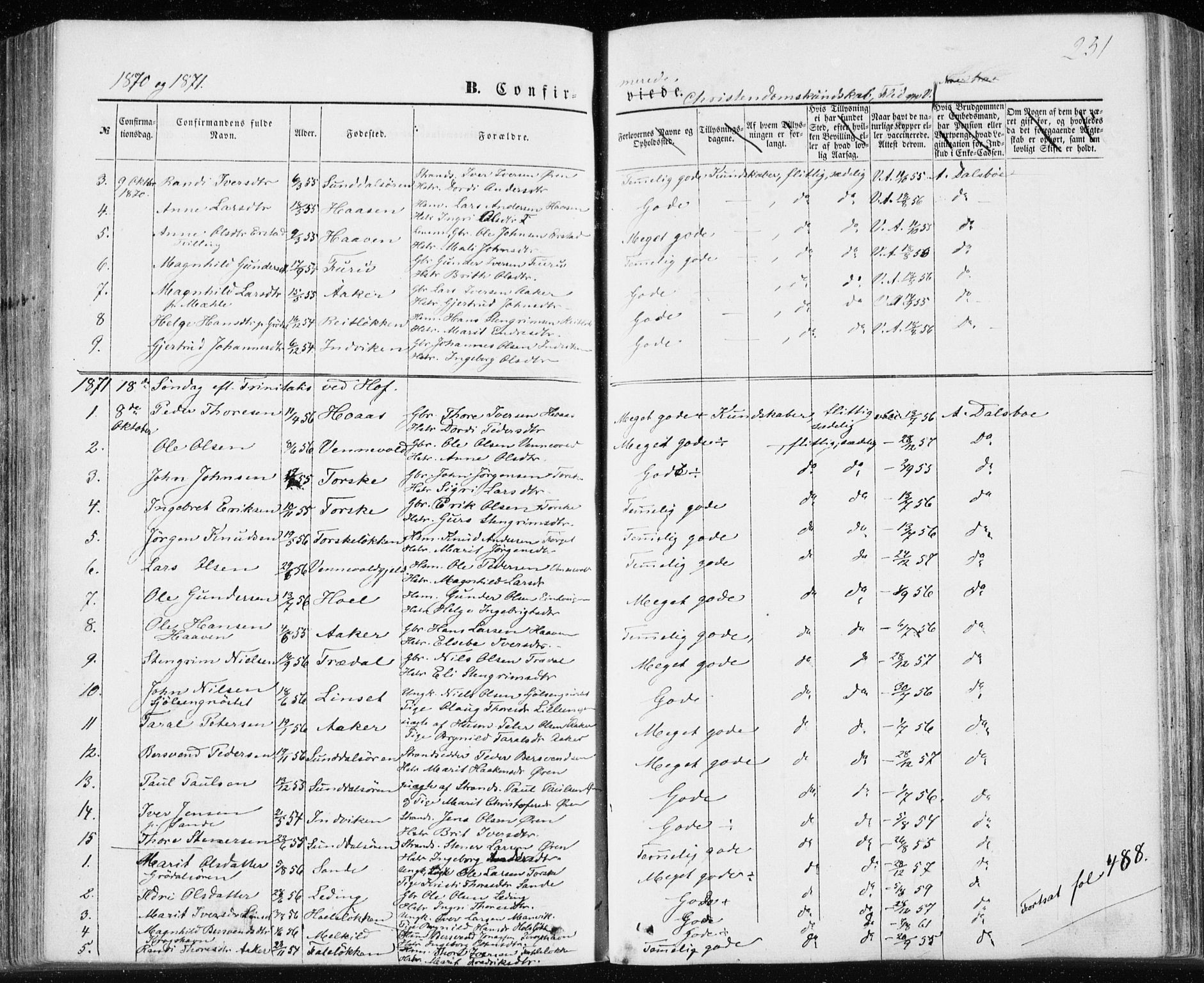 Ministerialprotokoller, klokkerbøker og fødselsregistre - Møre og Romsdal, SAT/A-1454/590/L1013: Parish register (official) no. 590A05, 1847-1877, p. 251