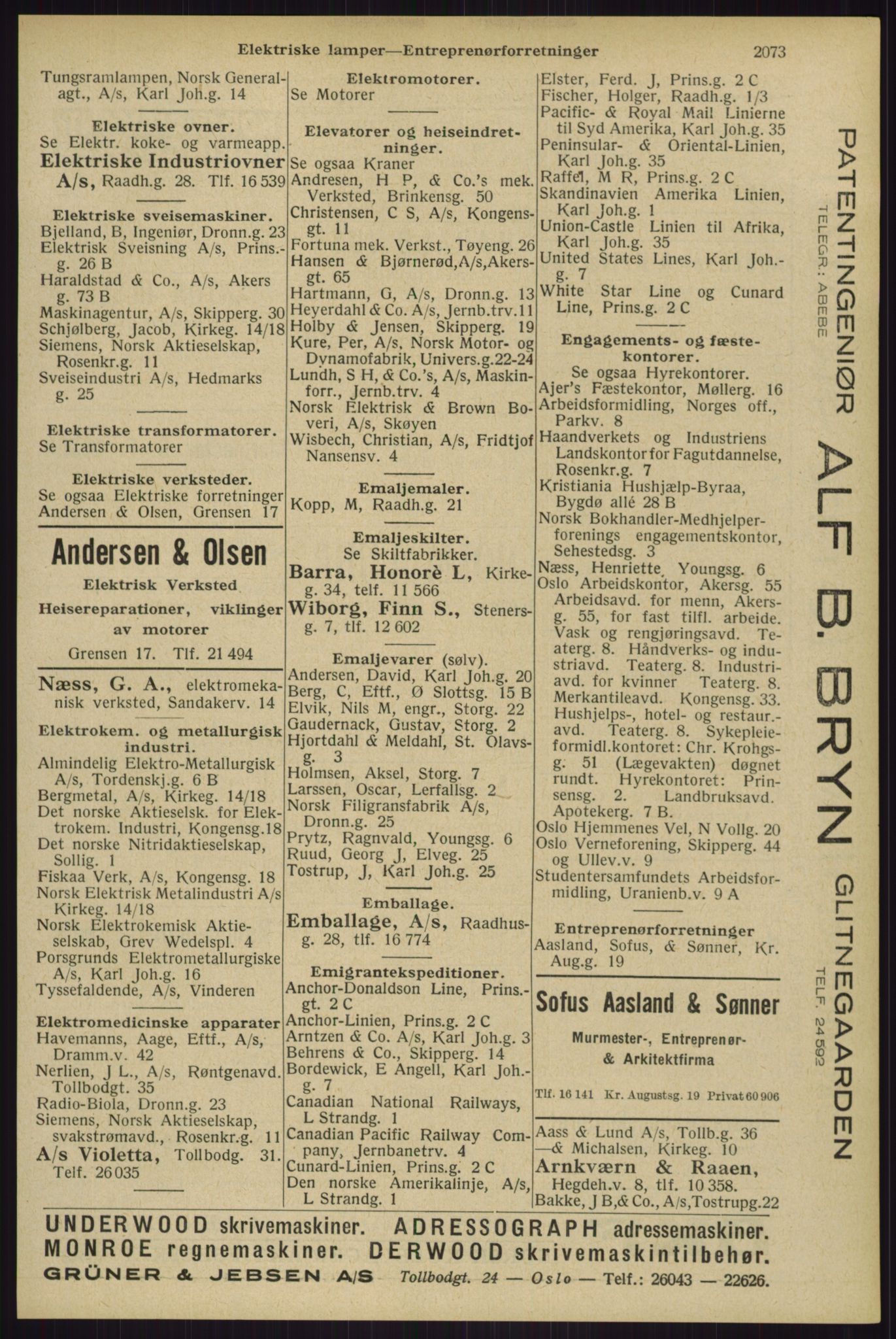 Kristiania/Oslo adressebok, PUBL/-, 1929, p. 2073