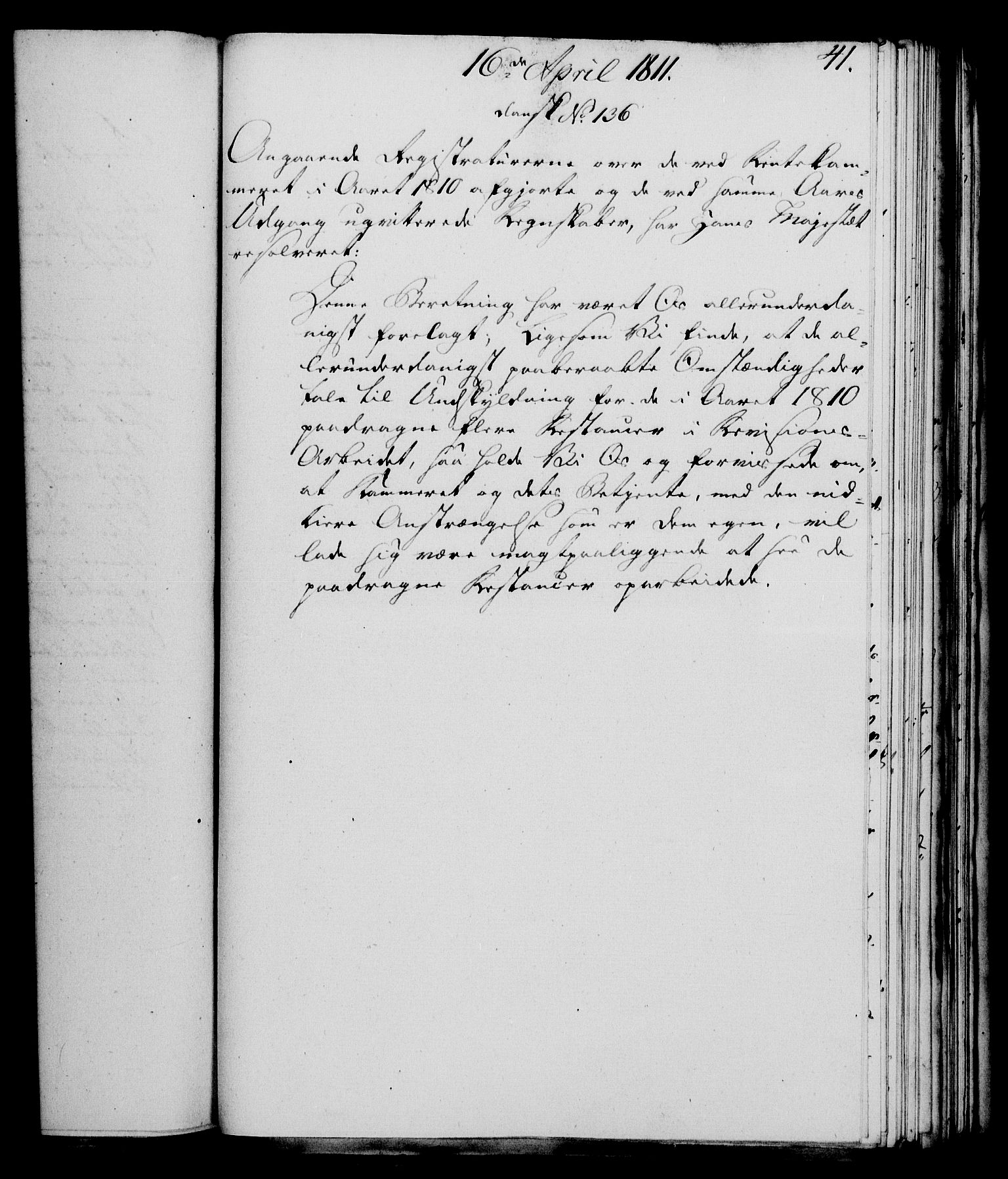 Rentekammeret, Kammerkanselliet, RA/EA-3111/G/Gf/Gfa/L0093: Norsk relasjons- og resolusjonsprotokoll (merket RK 52.93), 1811, p. 173