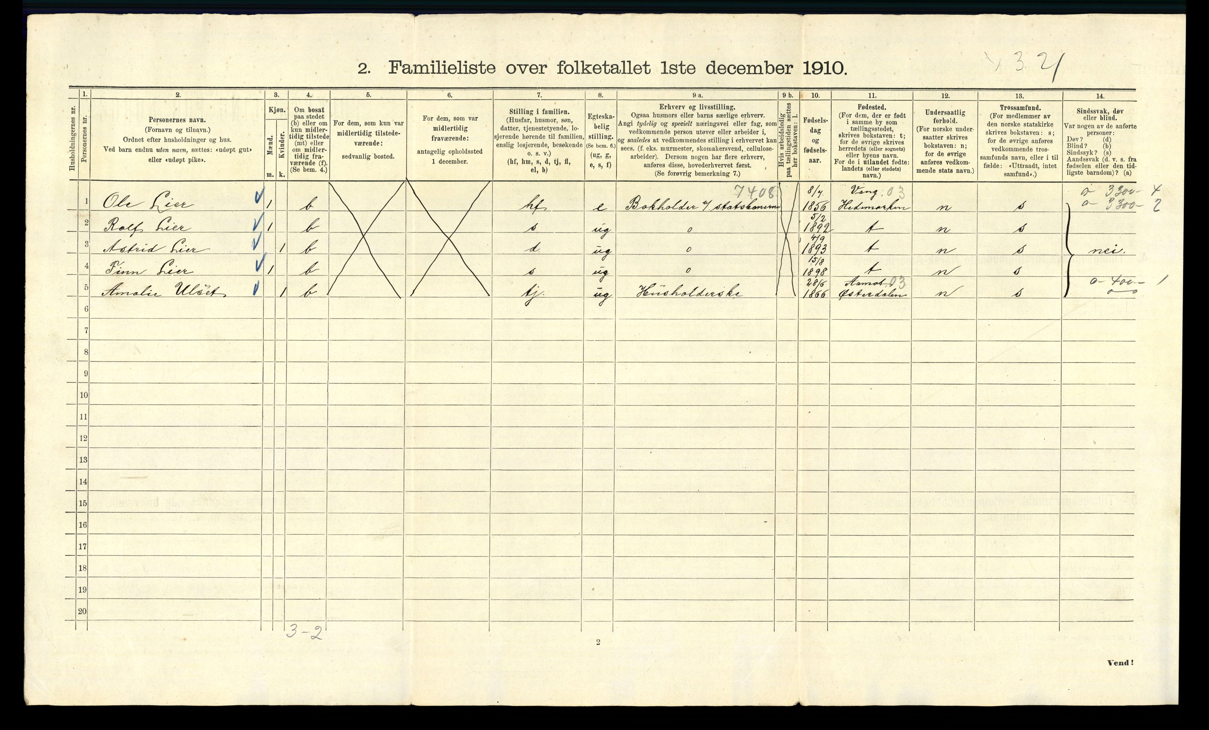 RA, 1910 census for Kristiania, 1910, p. 93640