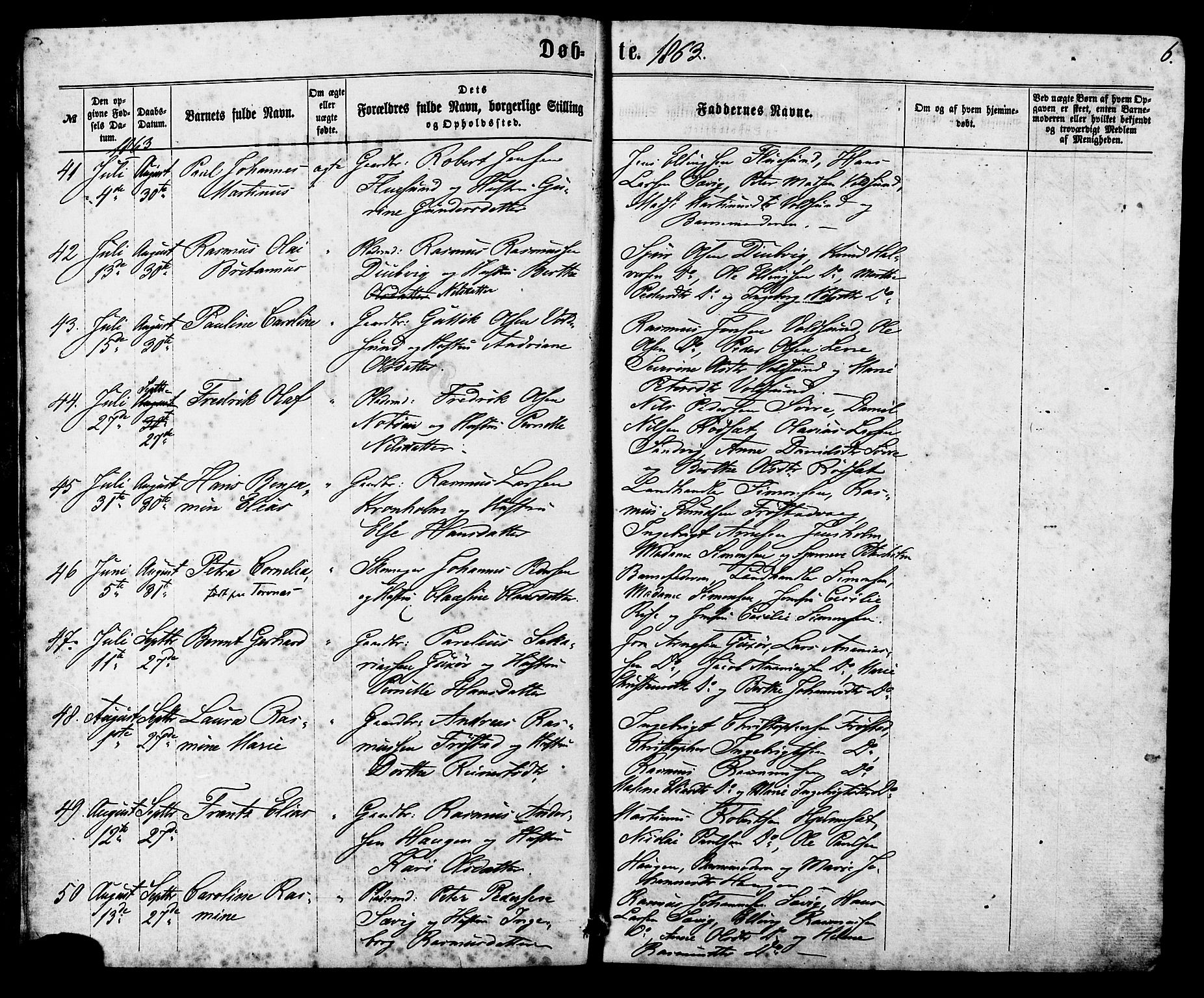 Ministerialprotokoller, klokkerbøker og fødselsregistre - Møre og Romsdal, AV/SAT-A-1454/507/L0071: Parish register (official) no. 507A06, 1863-1878, p. 6