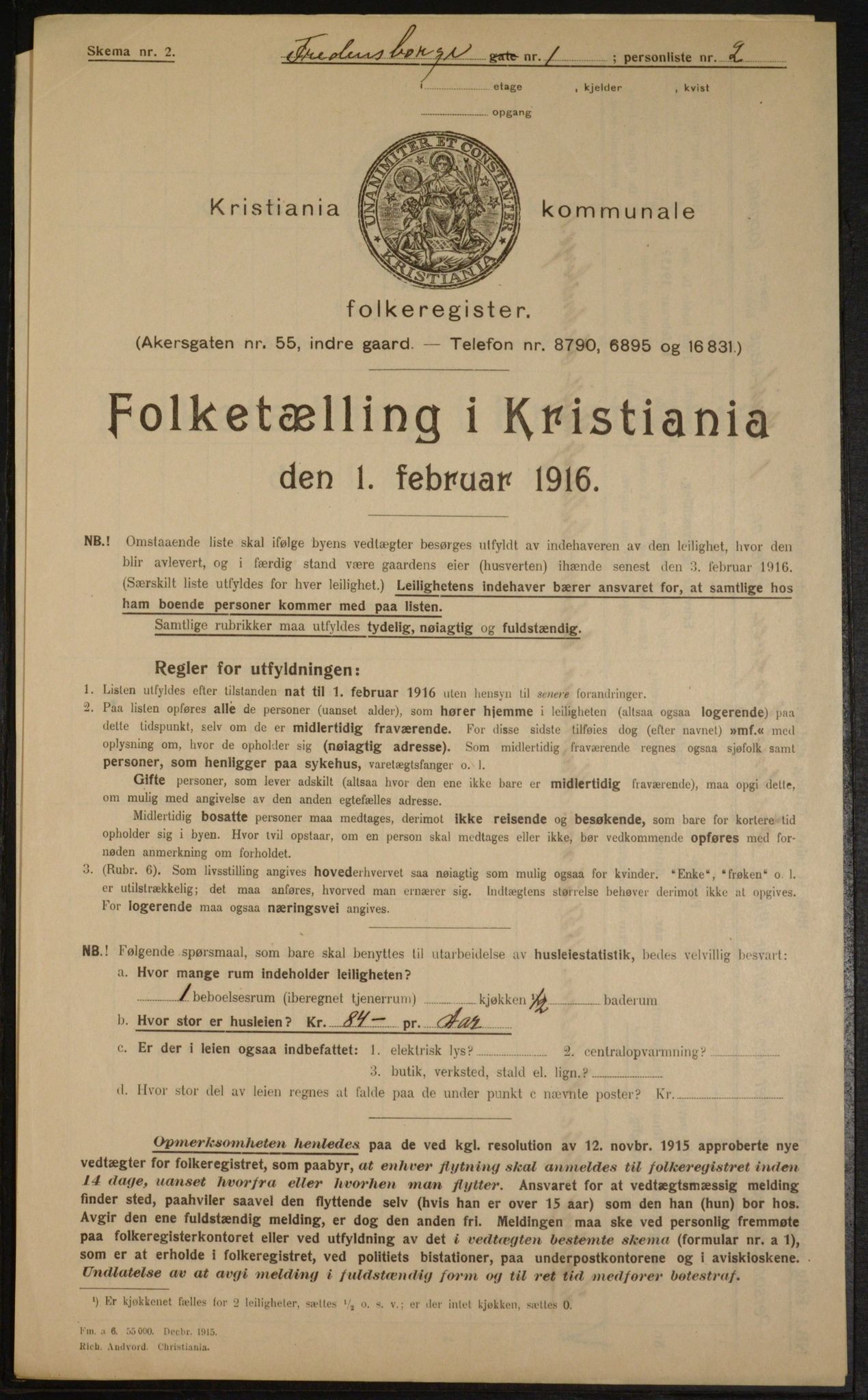 OBA, Municipal Census 1916 for Kristiania, 1916, p. 25893