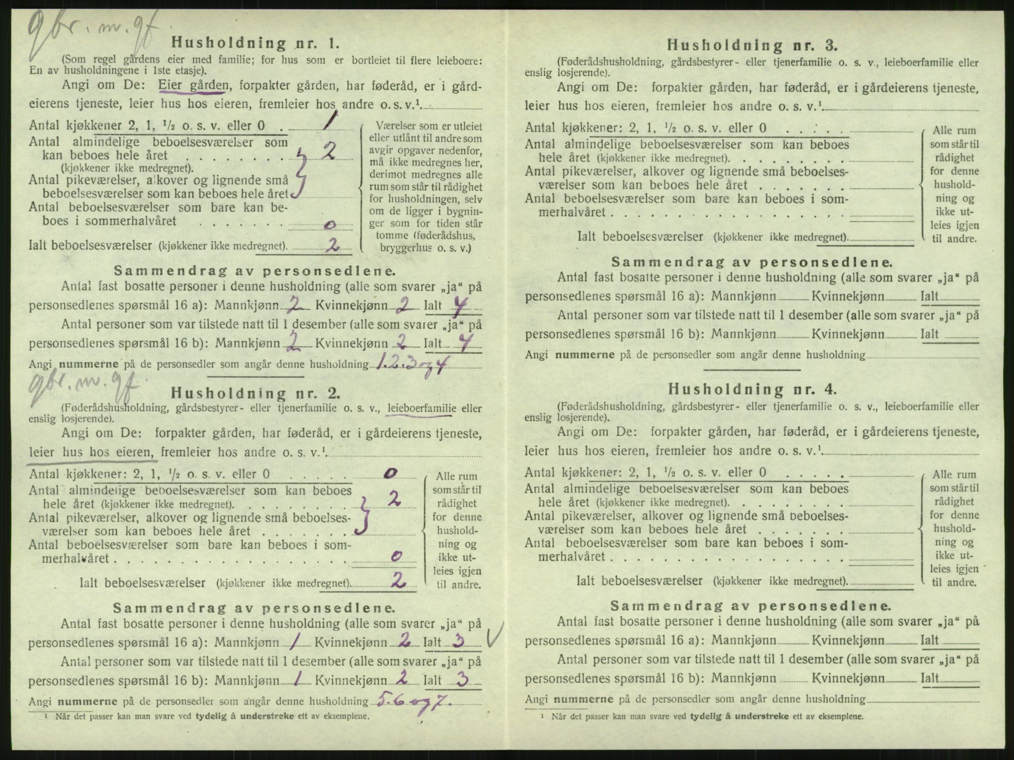 SAT, 1920 census for Hattfjelldal, 1920, p. 141