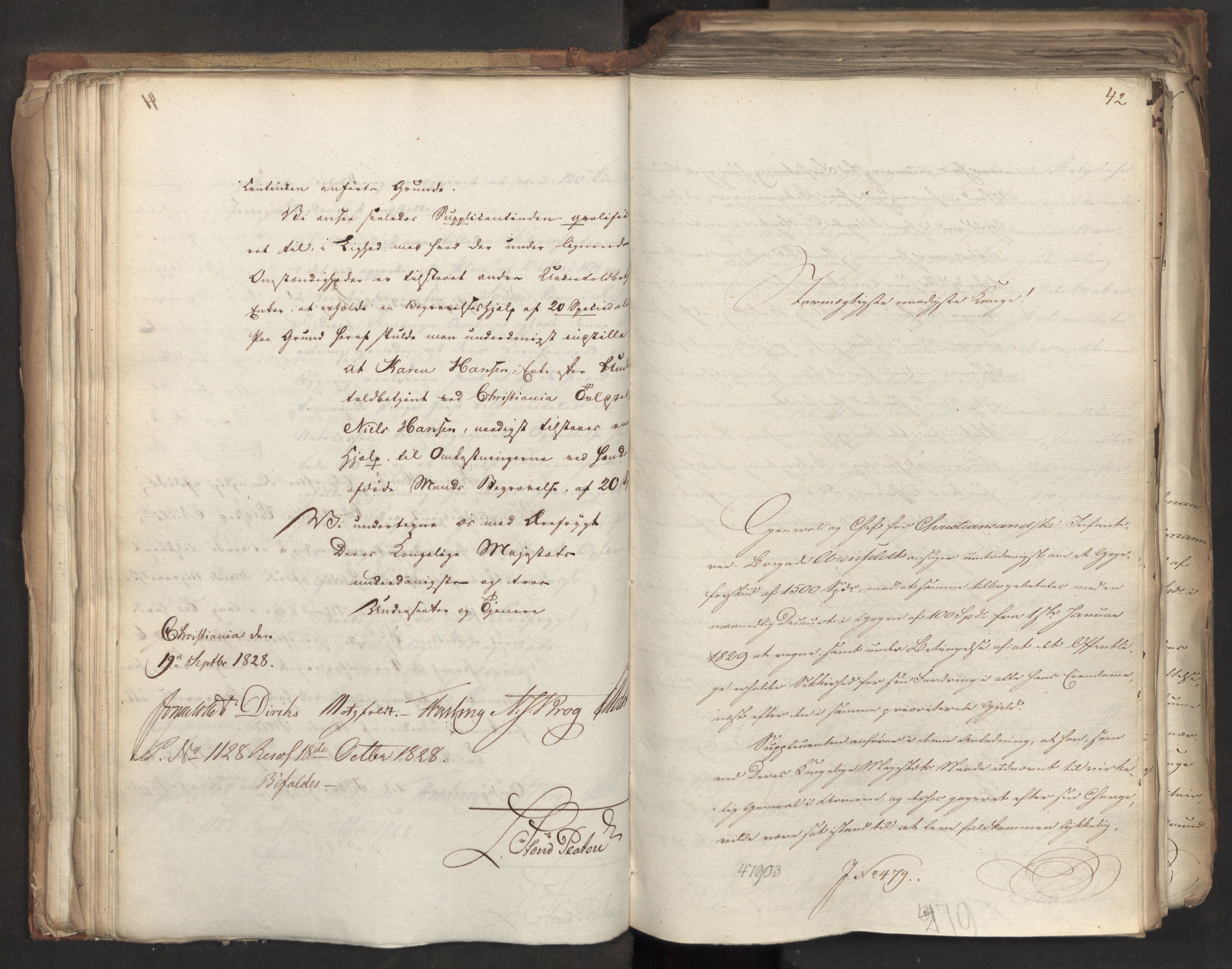 Statsrådsavdelingen i Stockholm, AV/RA-S-1003/D/Da/L0056: Regjeringsinnstillinger nr. 436-650, 1828, p. 112