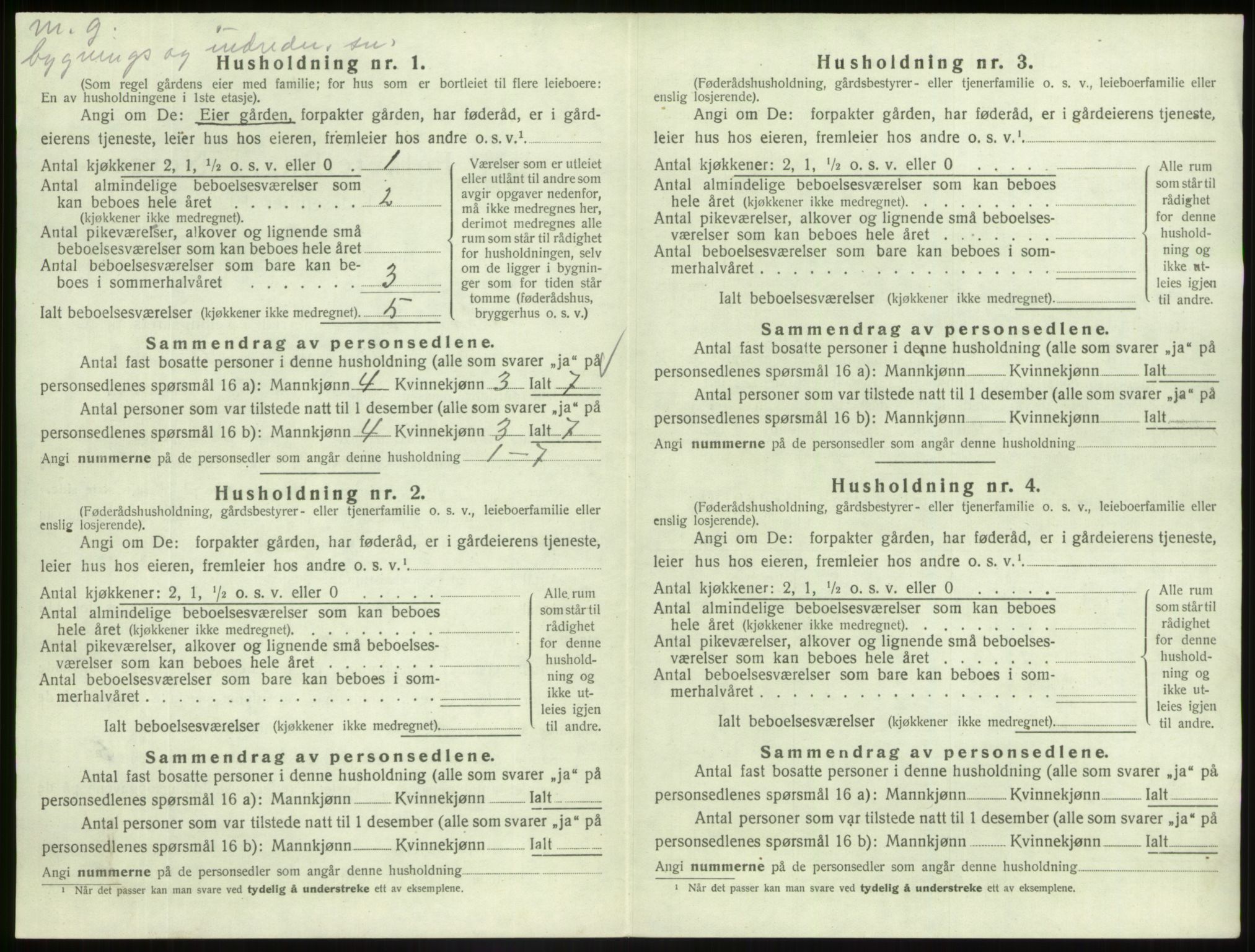 SAB, 1920 census for Askvoll, 1920, p. 329