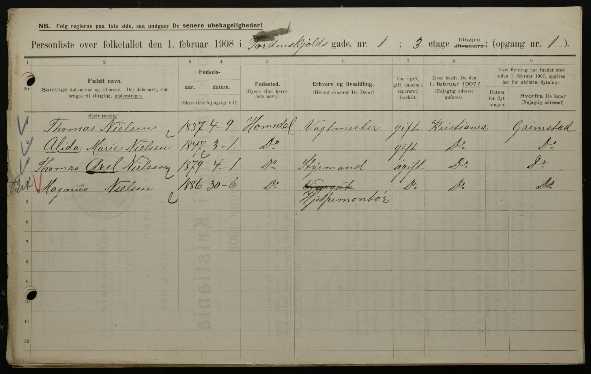 OBA, Municipal Census 1908 for Kristiania, 1908, p. 102248