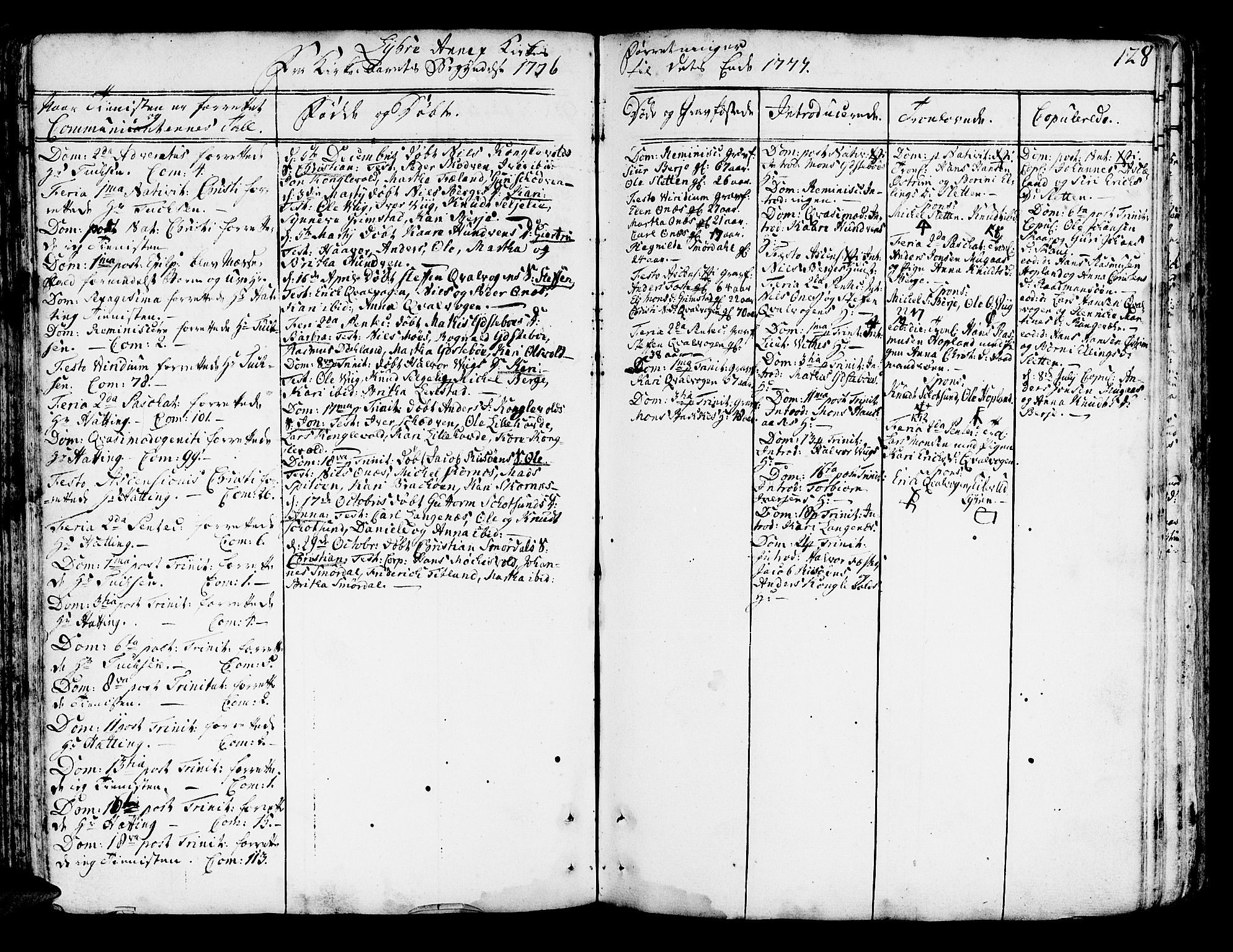 Lindås Sokneprestembete, SAB/A-76701/H/Haa: Parish register (official) no. A 4, 1764-1791, p. 128