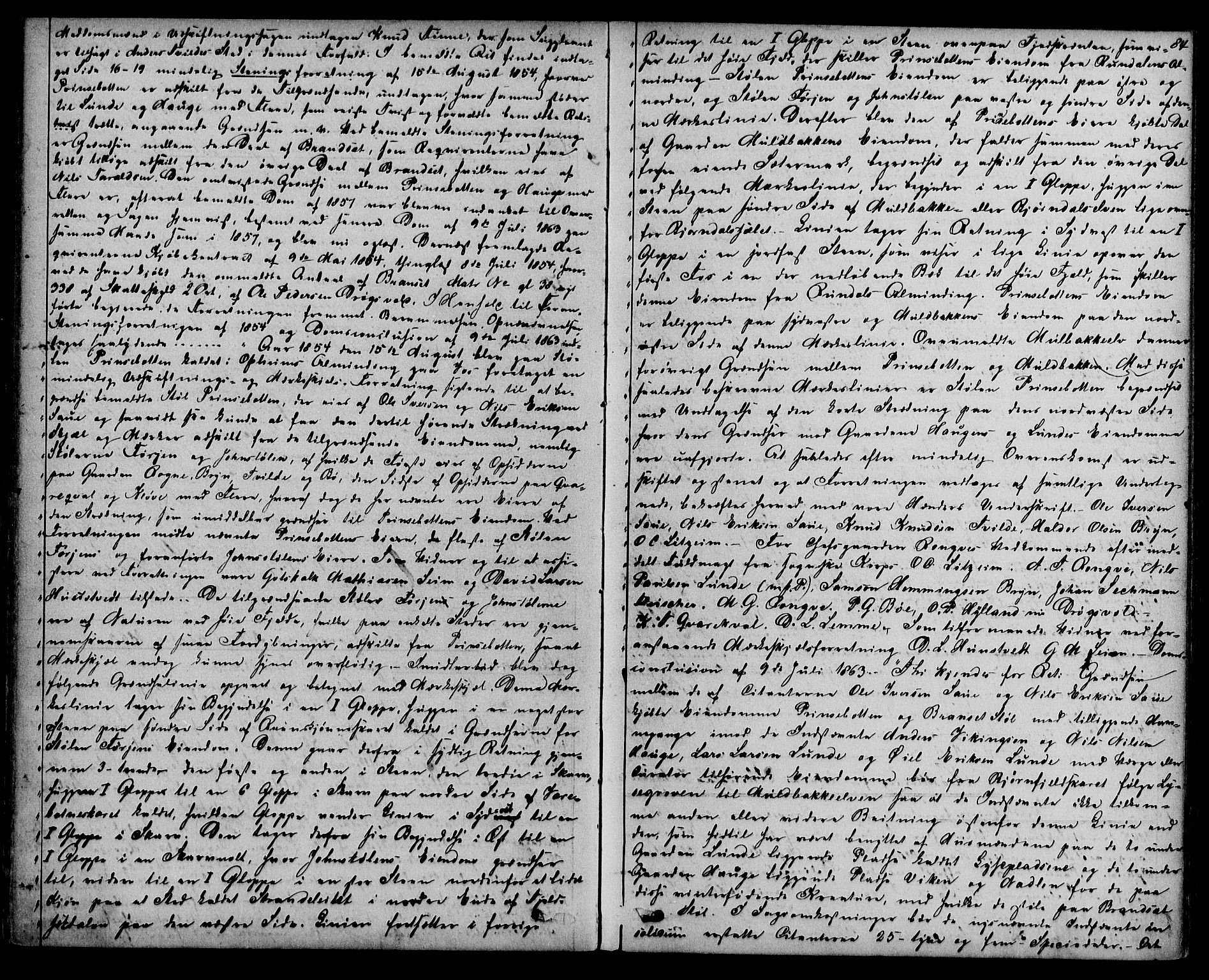Hardanger og Voss sorenskriveri, SAB/A-2501/2/2B/2Bh/L0004: Mortgage book no. II.B.h.4, 1863-1867, p. 84