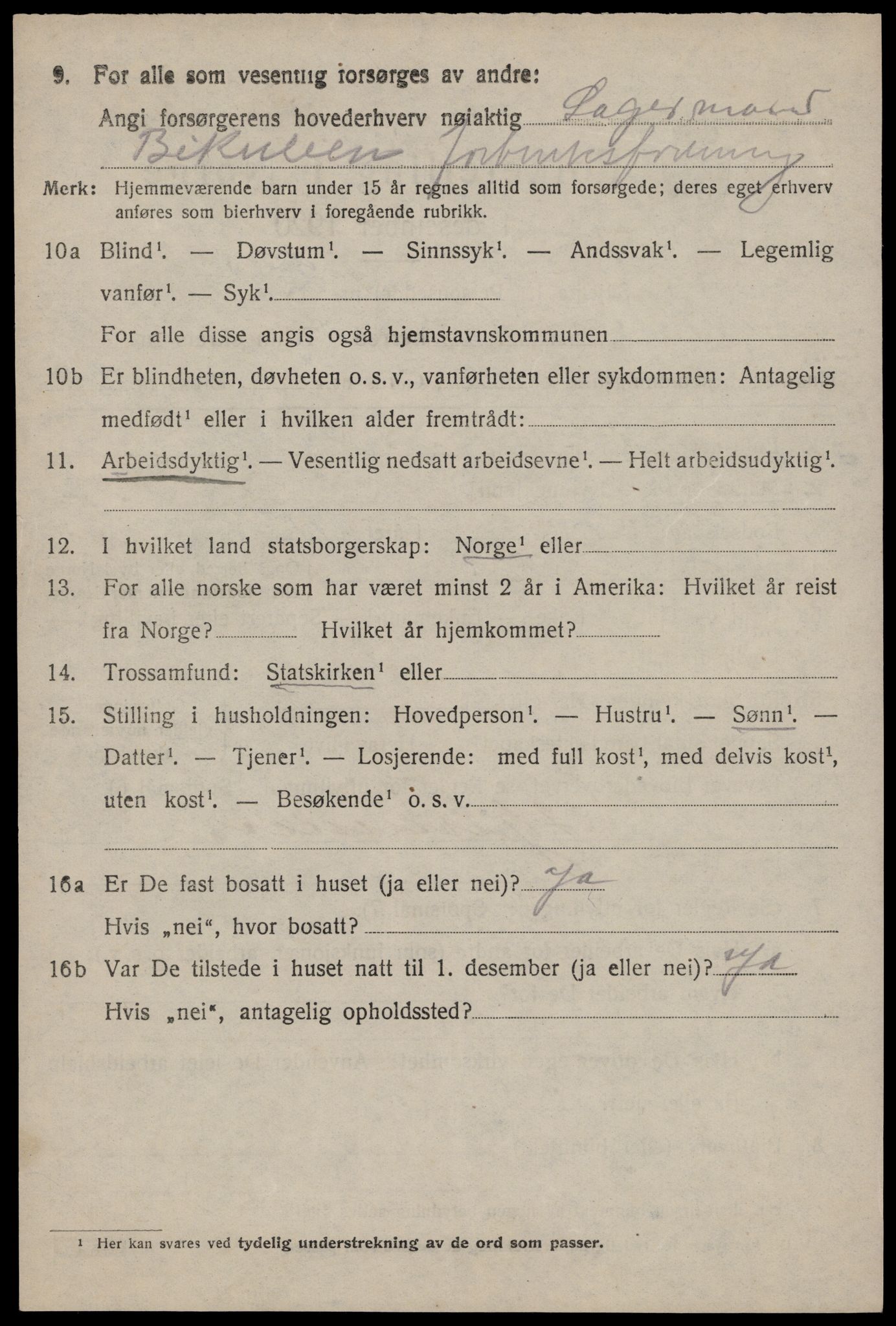 SAST, 1920 census for Hetland, 1920, p. 19410