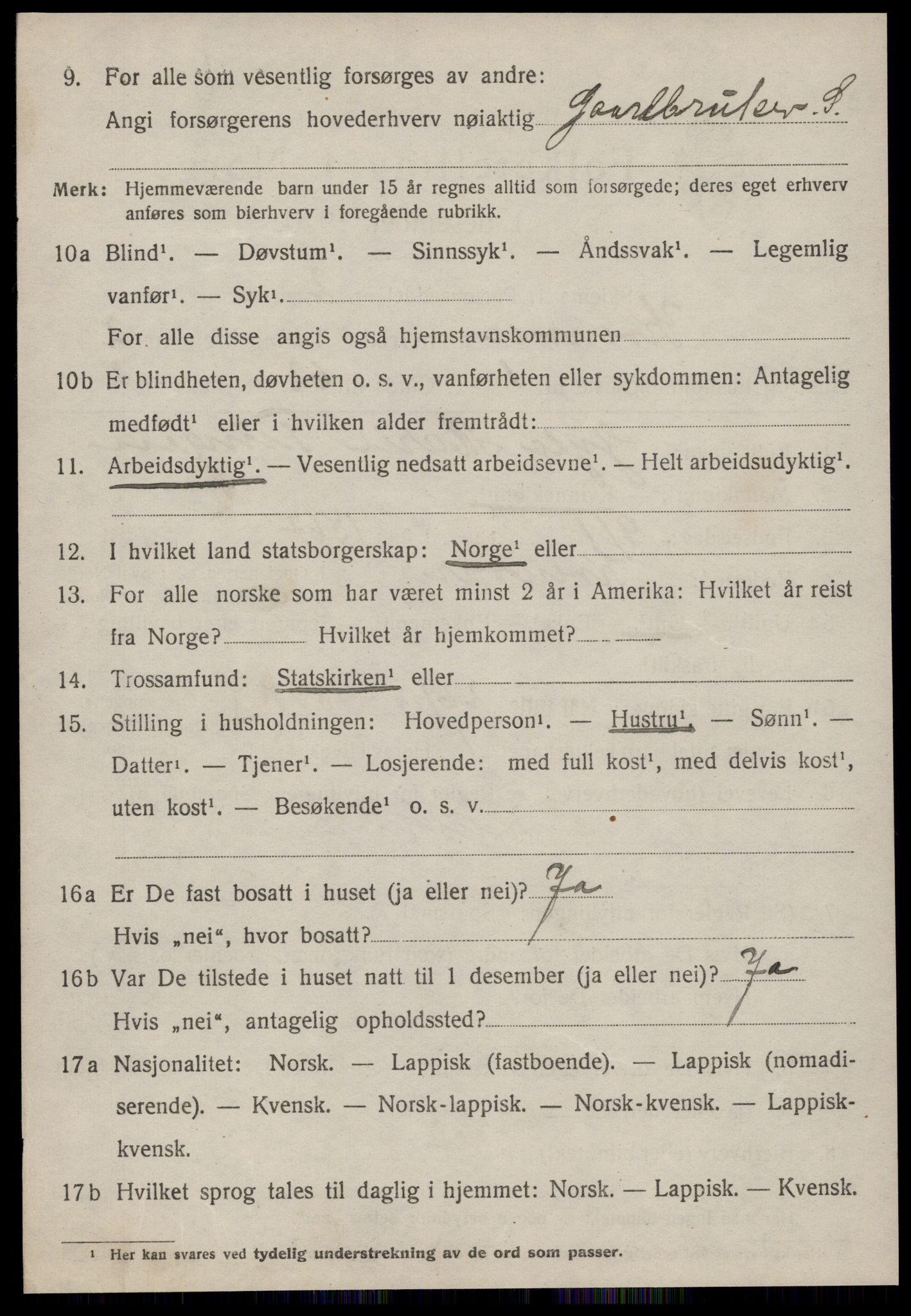 SAT, 1920 census for Kvenvær, 1920, p. 747