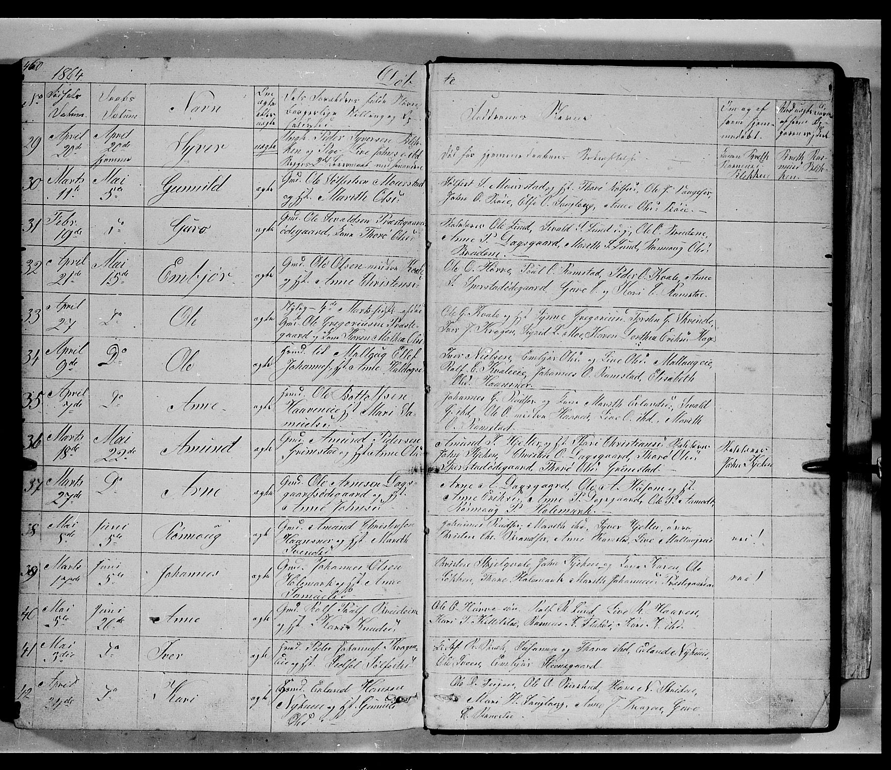 Lom prestekontor, AV/SAH-PREST-070/L/L0004: Parish register (copy) no. 4, 1845-1864, p. 460-461