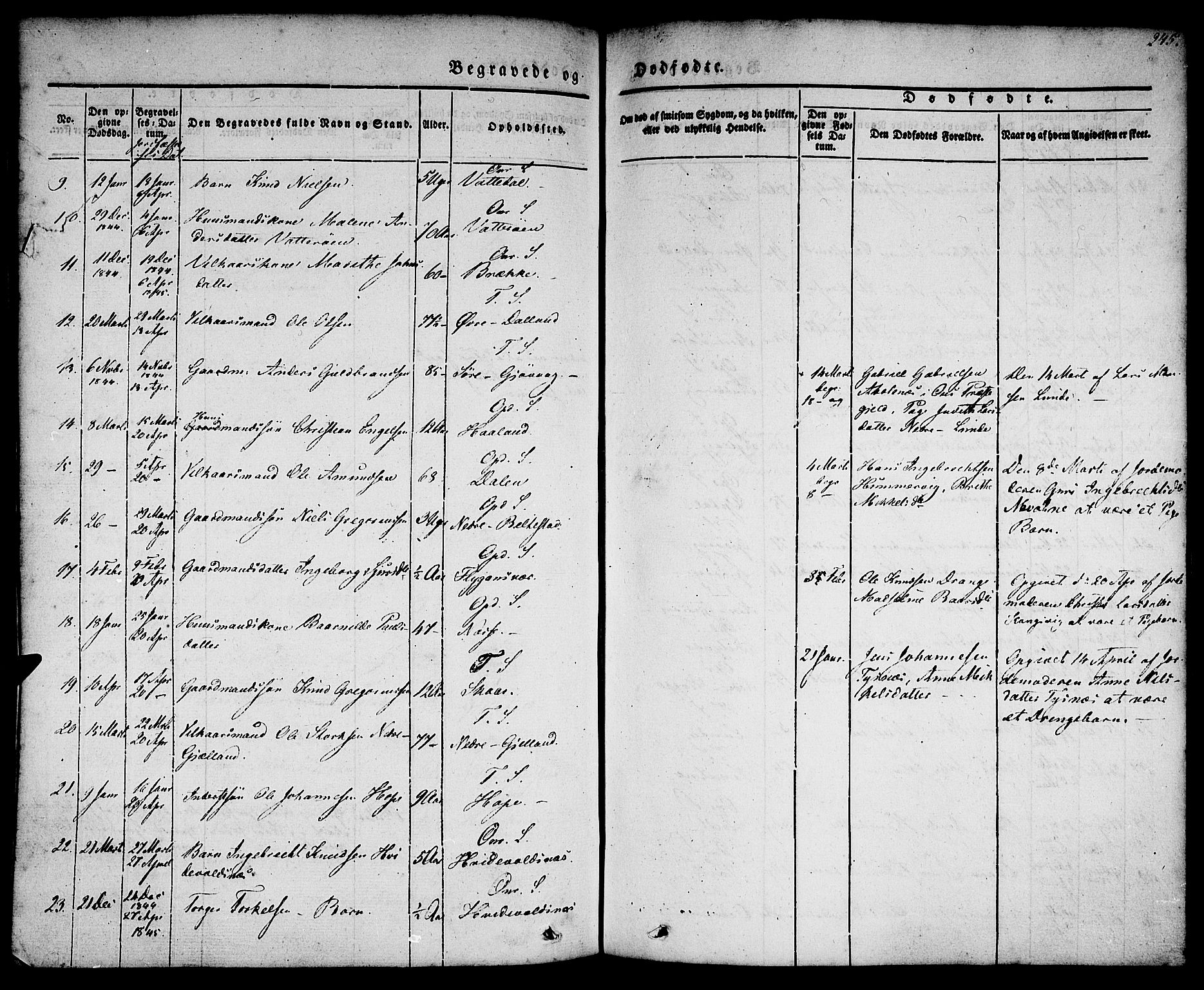 Tysnes sokneprestembete, AV/SAB-A-78601/H/Haa: Parish register (official) no. A 9, 1837-1848, p. 245